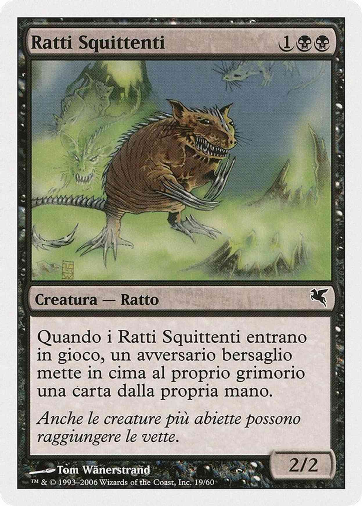 Chittering Rats (Italian) - "Ratti Squittenti" (A19) magic card front