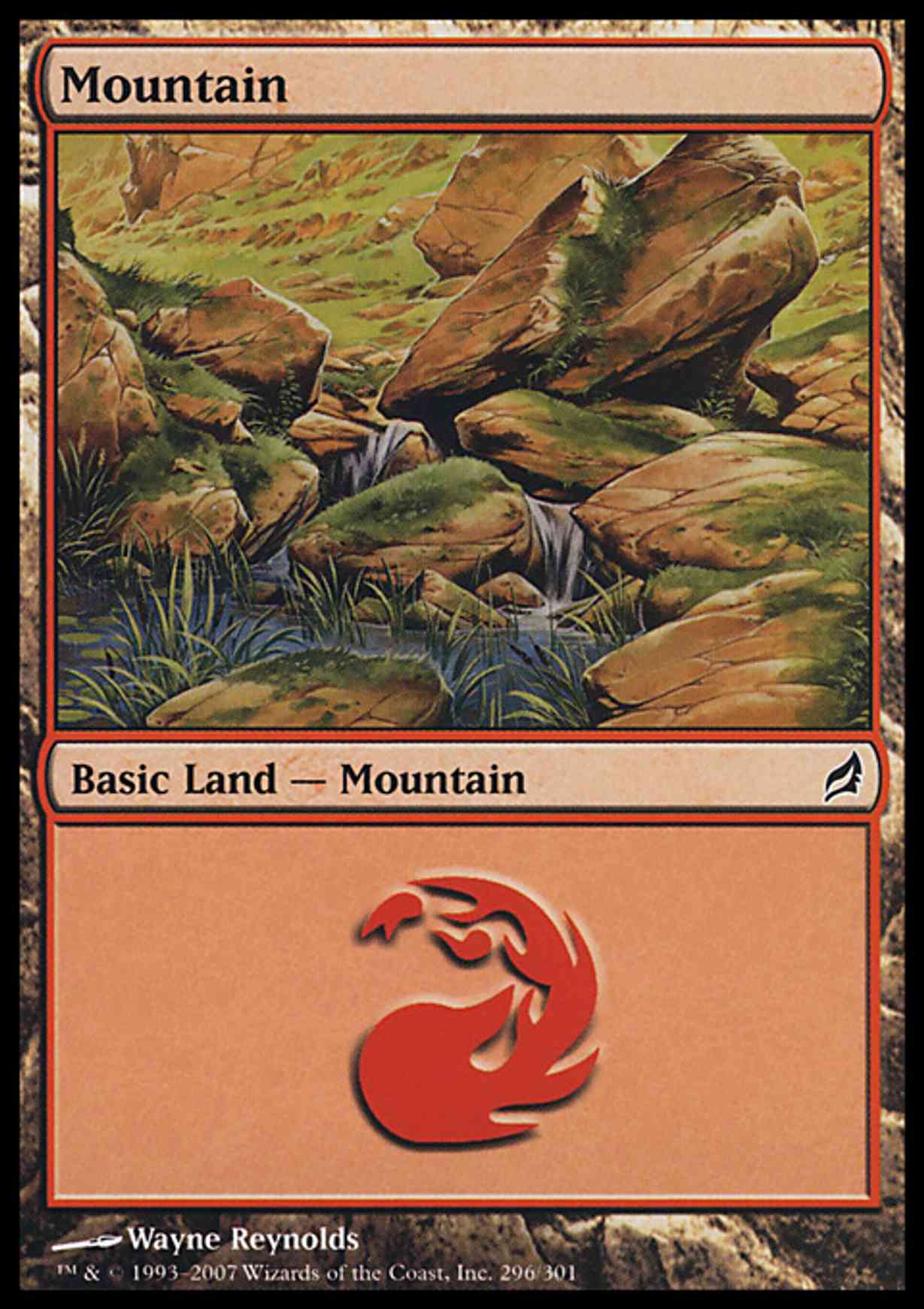 Mountain (296) magic card front