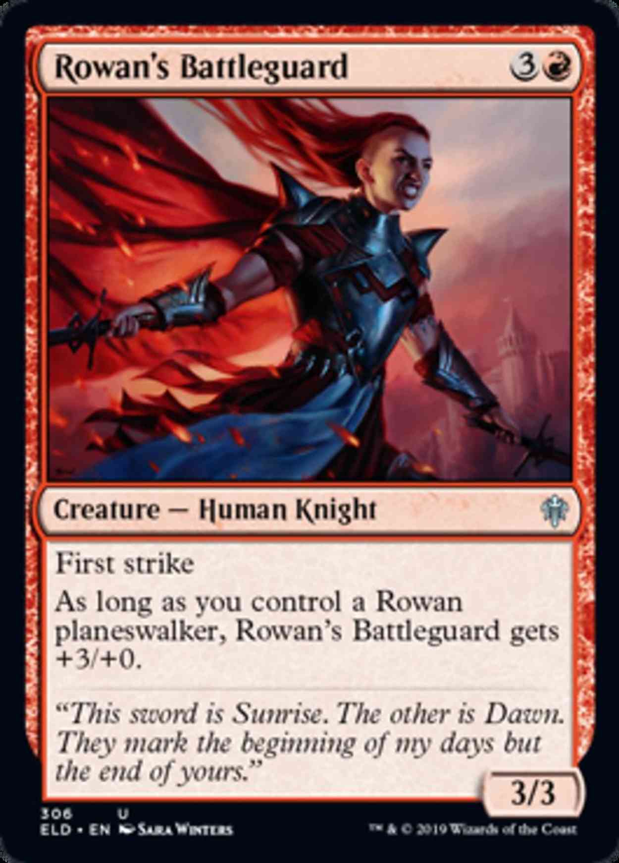 Rowan's Battleguard magic card front