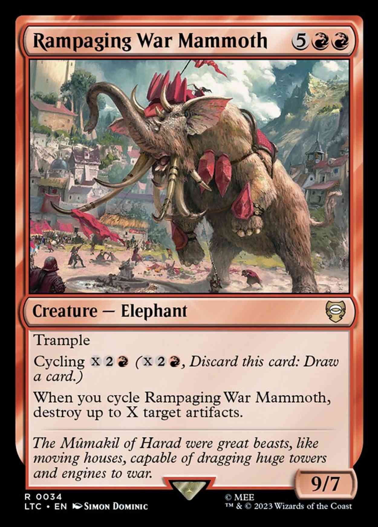 Rampaging War Mammoth magic card front