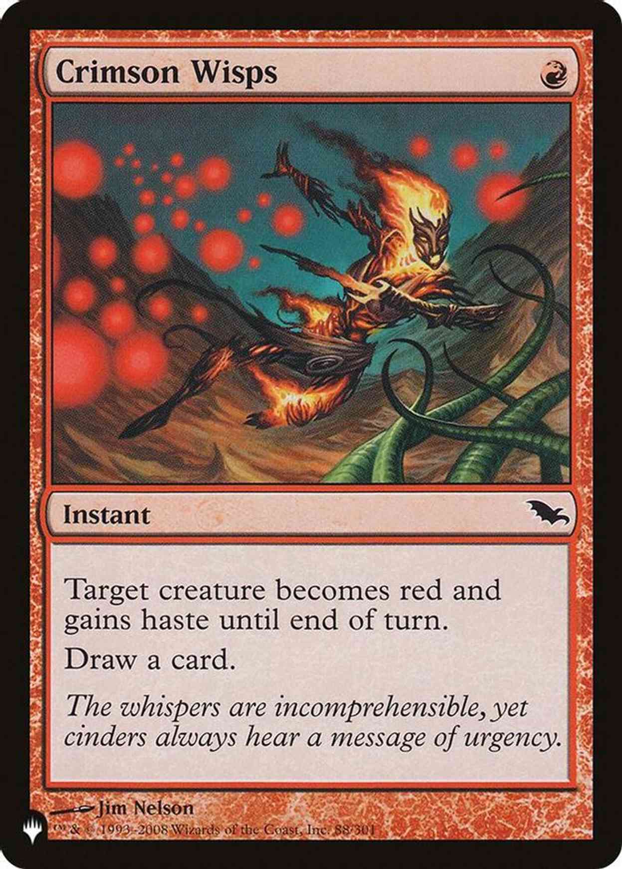 Crimson Wisps magic card front