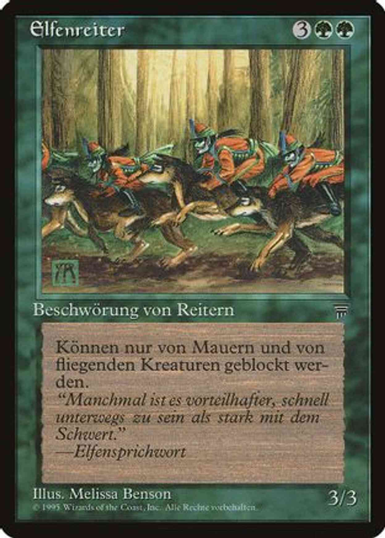 Elven Riders (German) - "Elfenreiter" magic card front