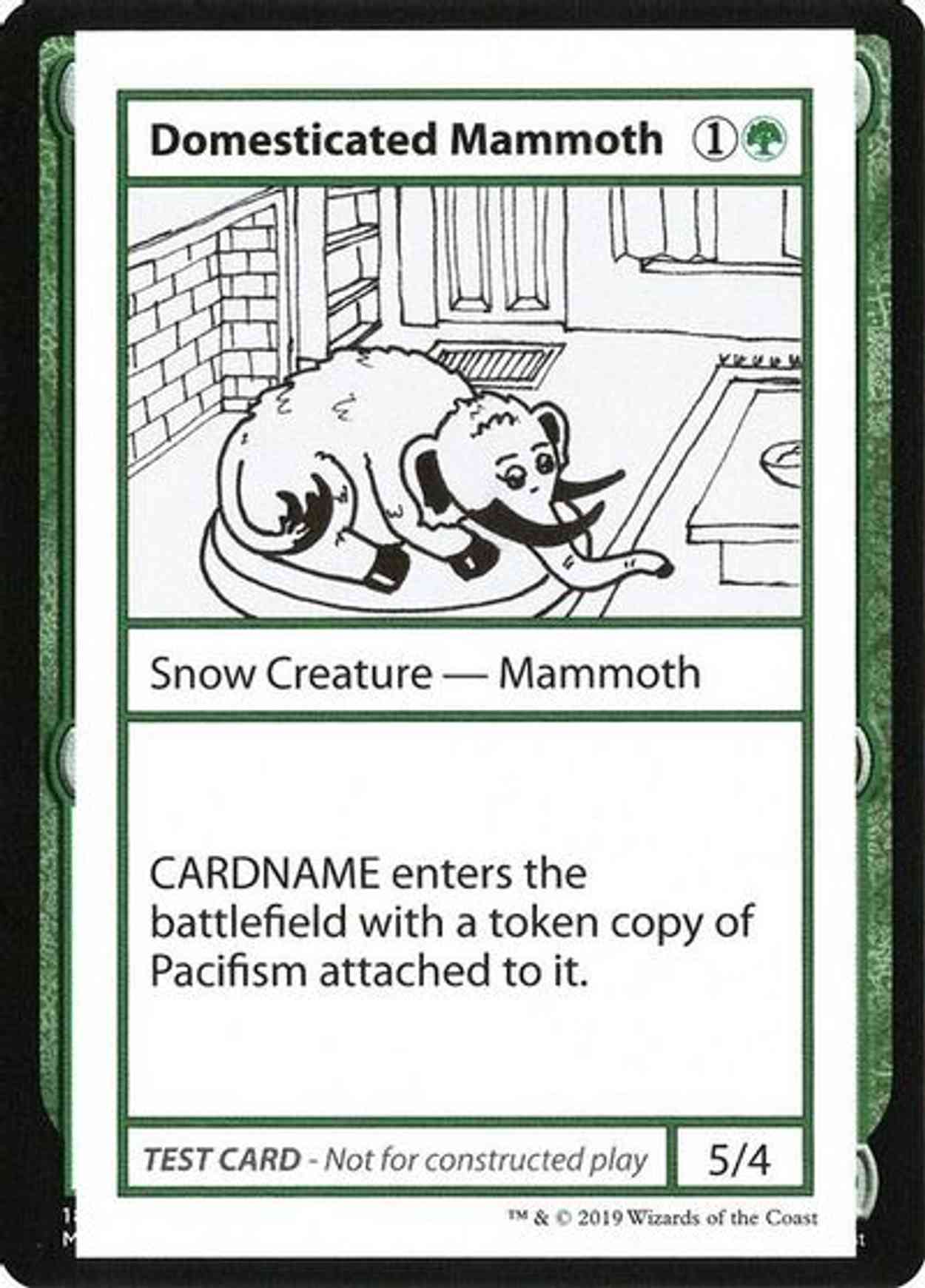Domesticated Mammoth (No PW Symbol) magic card front