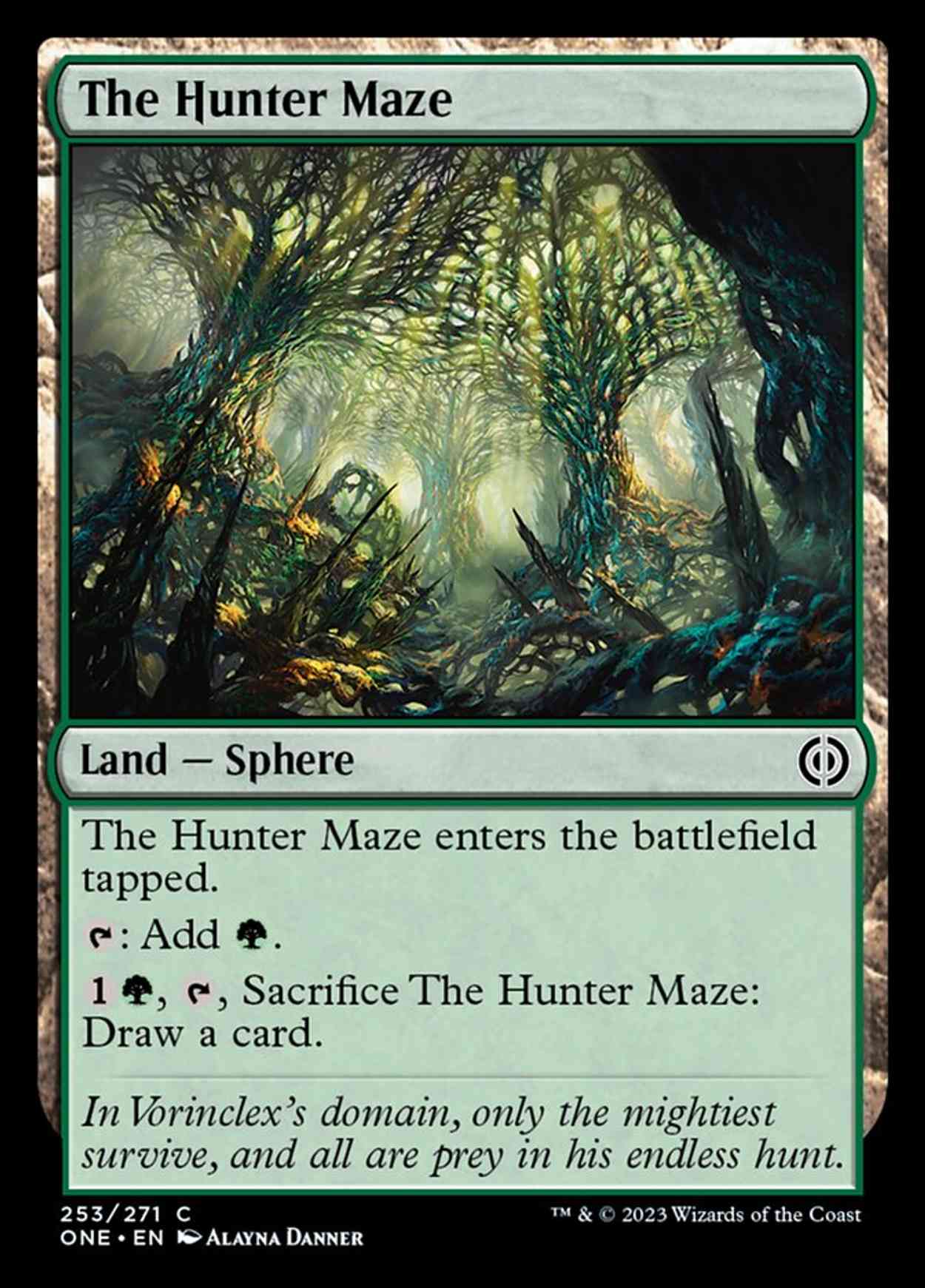 The Hunter Maze magic card front