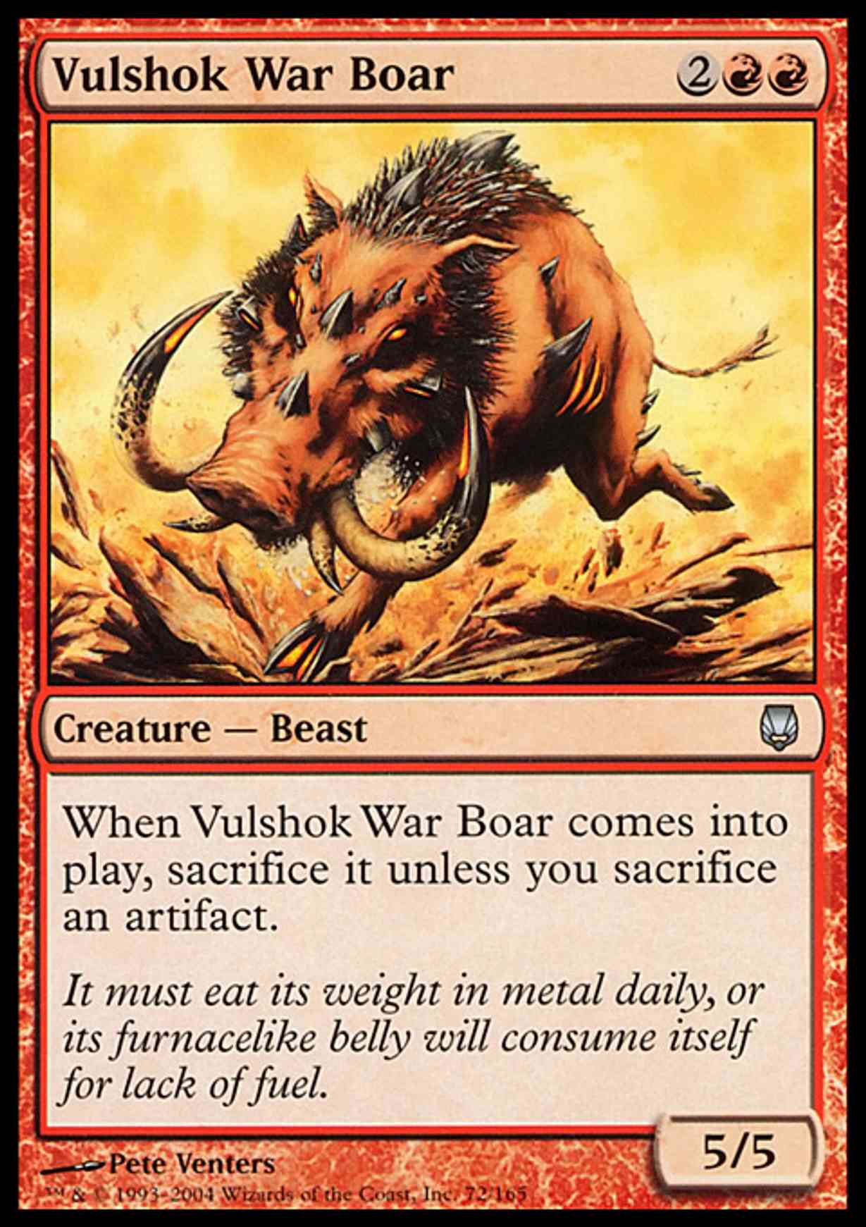 Vulshok War Boar magic card front