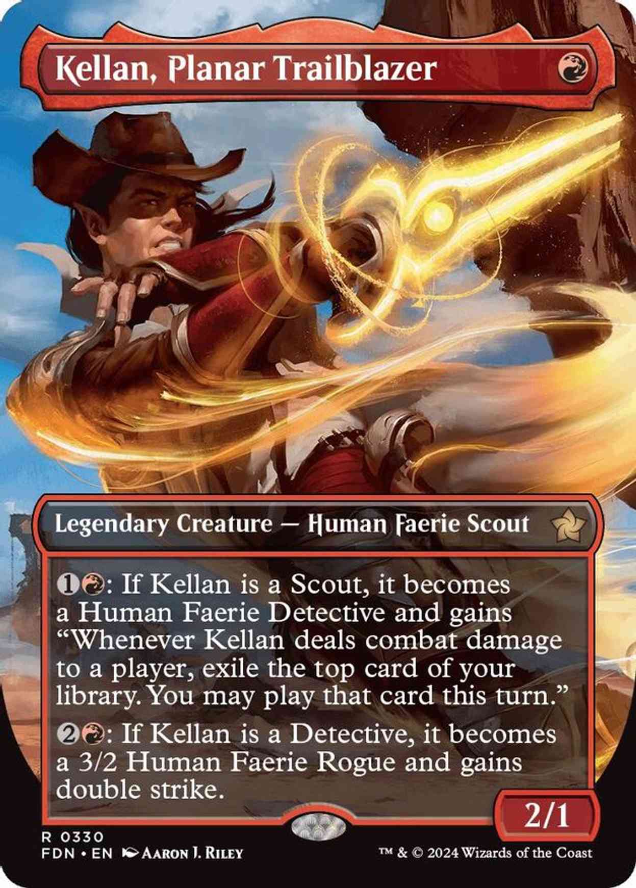 Kellan, Planar Trailblazer (Borderless) magic card front