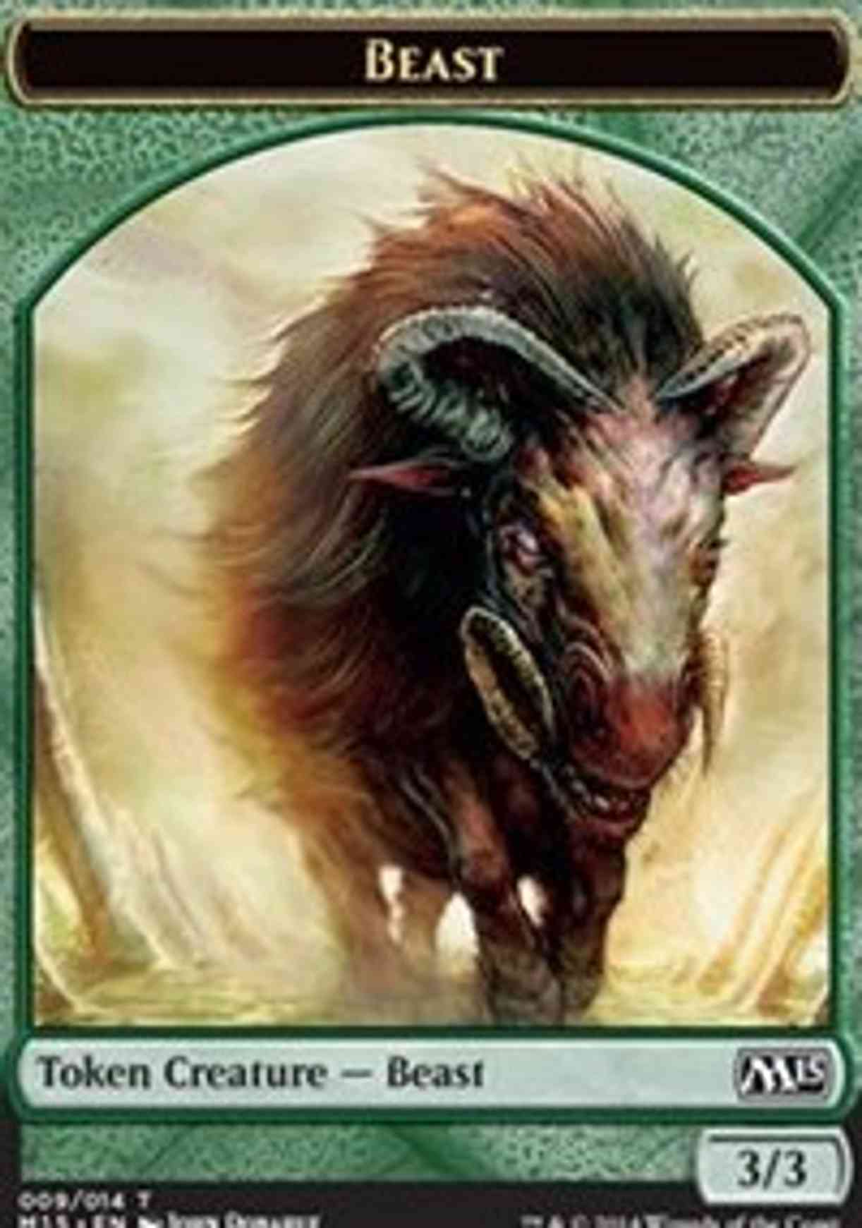 Beast Token (Green) magic card front
