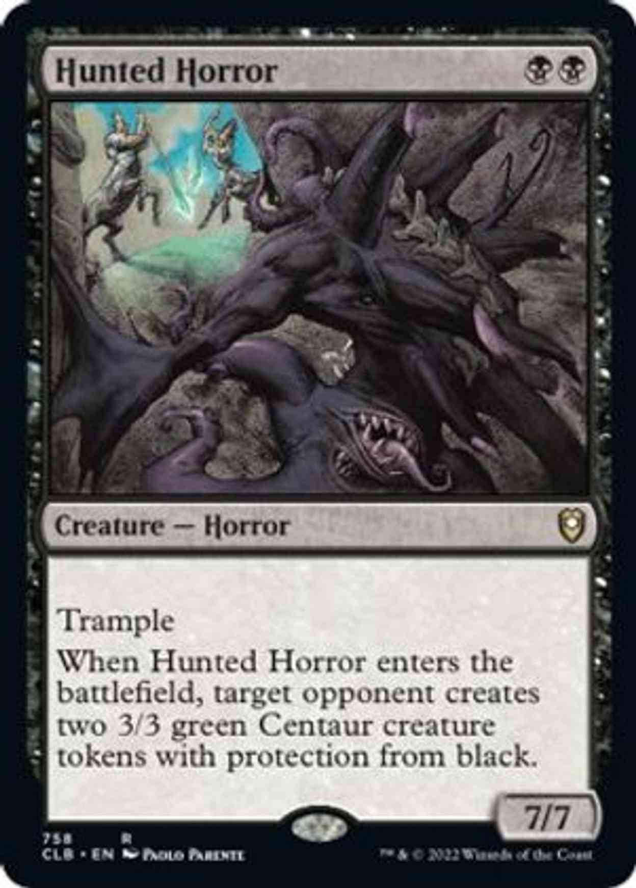 Hunted Horror magic card front