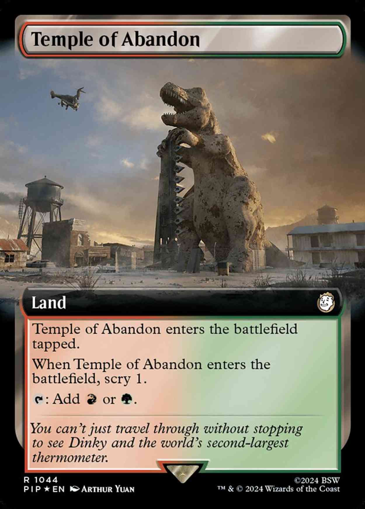 Temple of Abandon (Extended Art) (Surge Foil) magic card front