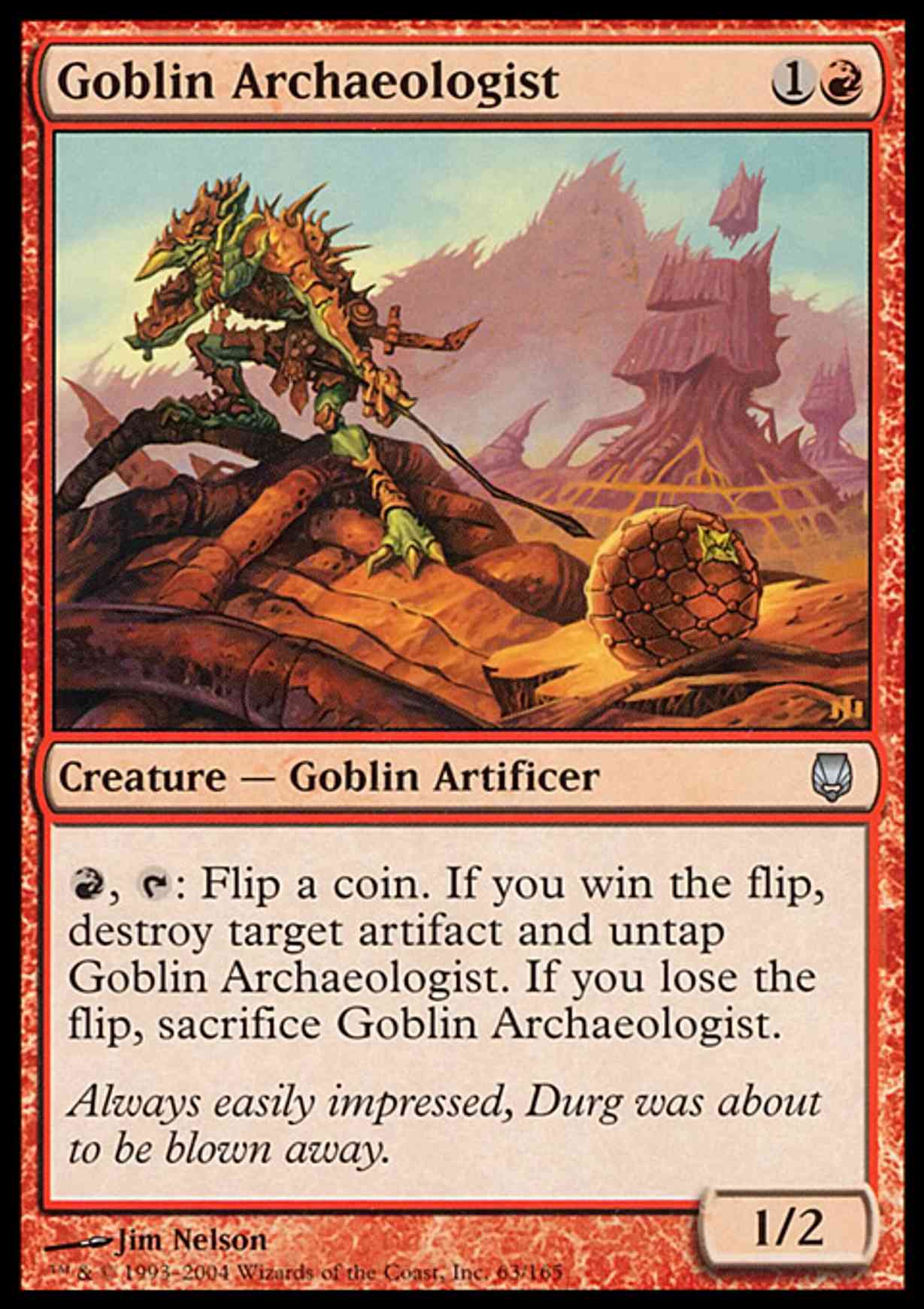 Goblin Archaeologist magic card front