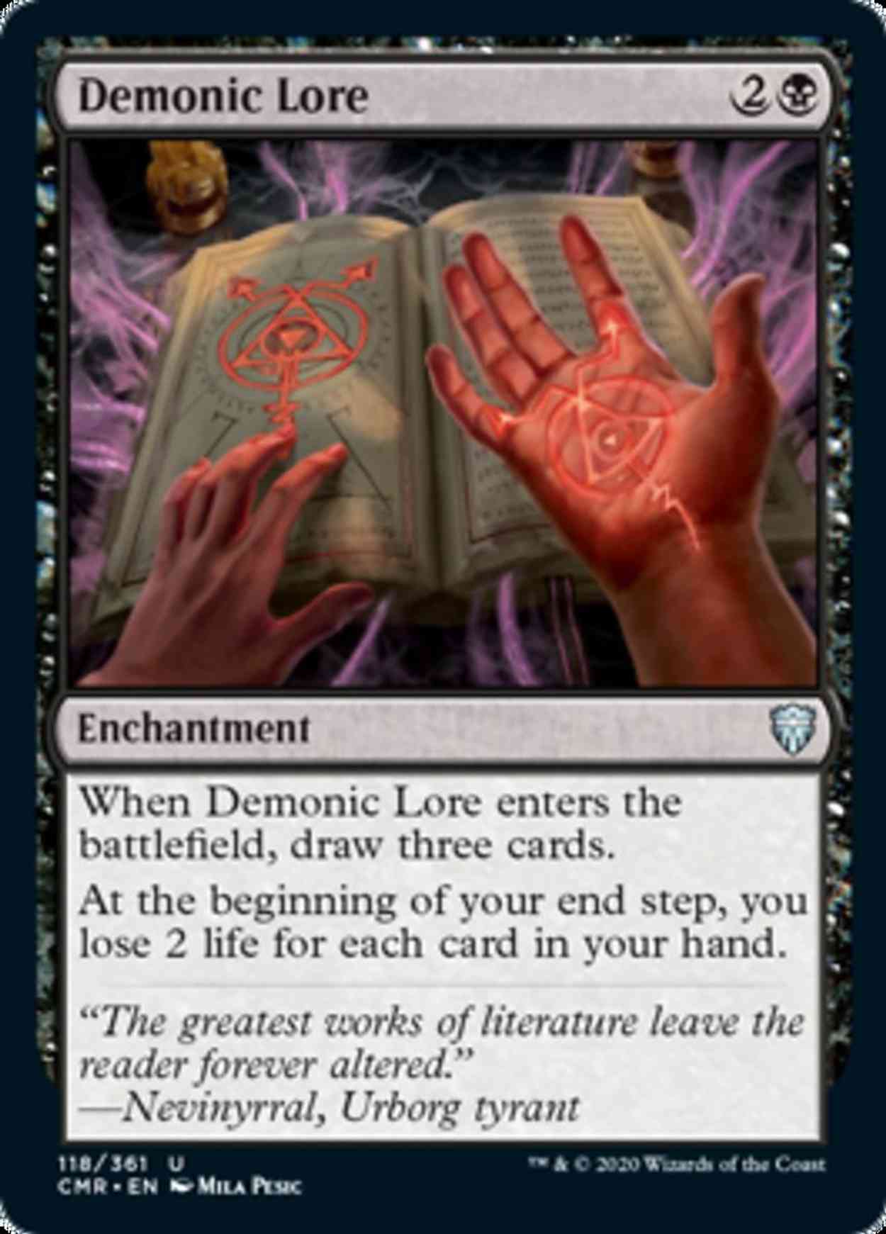 Demonic Lore magic card front