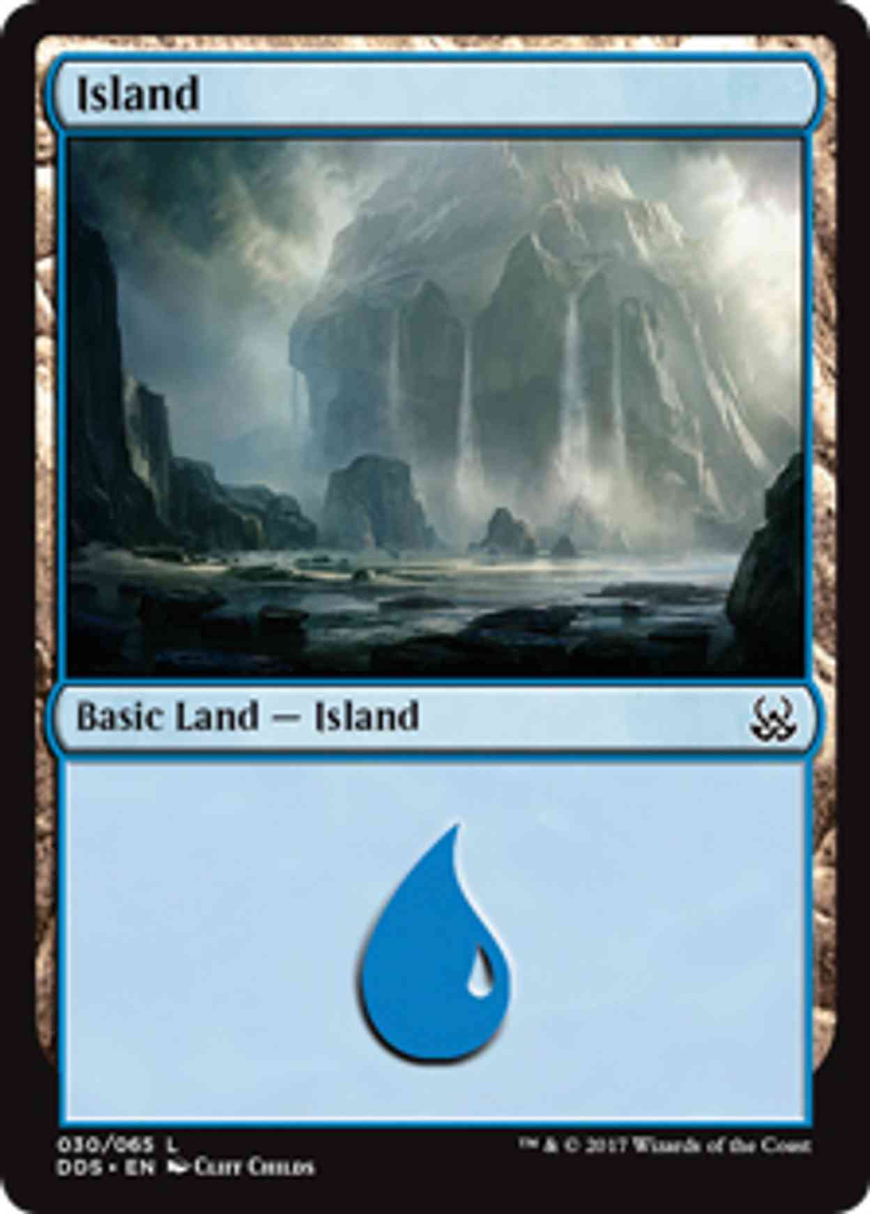 Island (30) magic card front