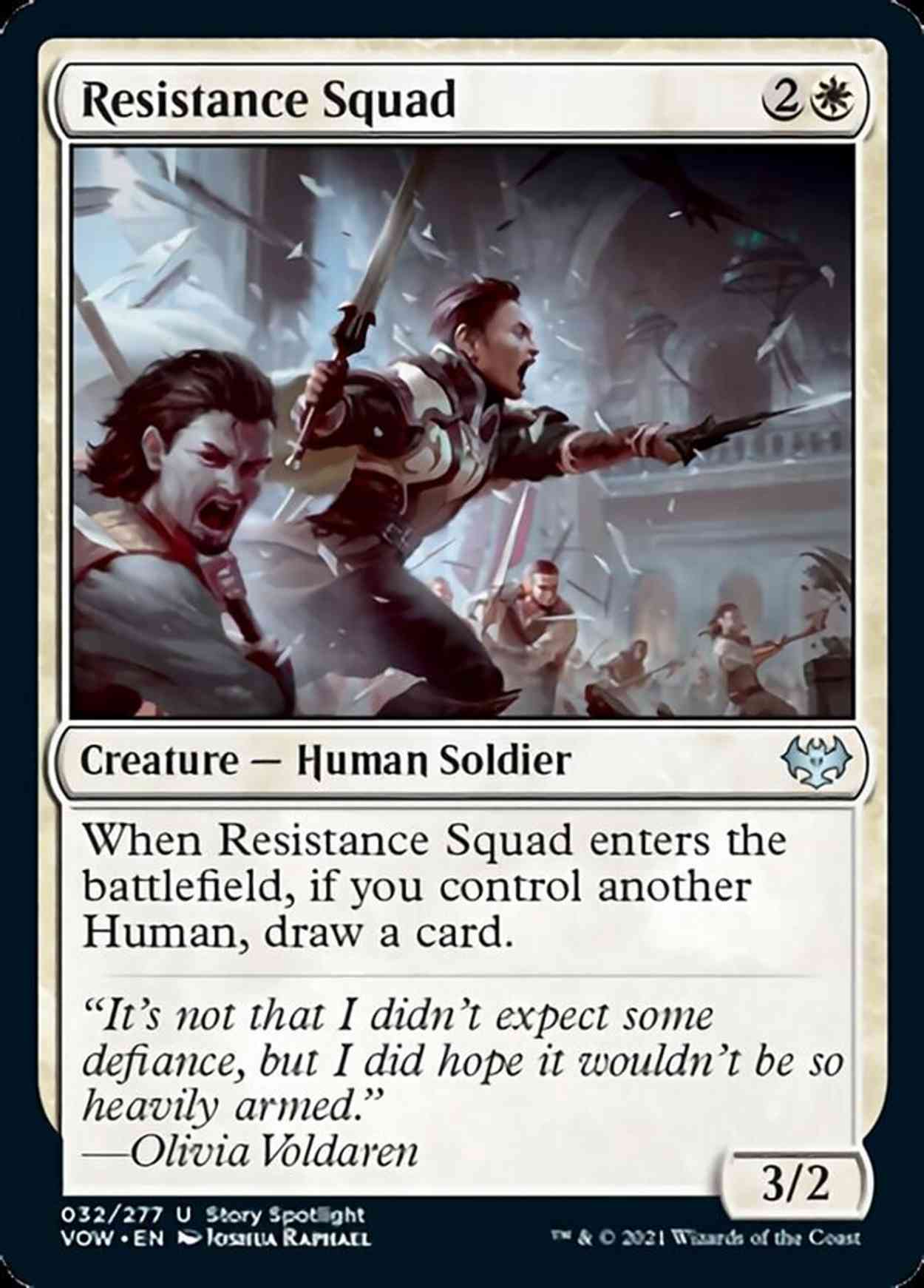 Resistance Squad magic card front