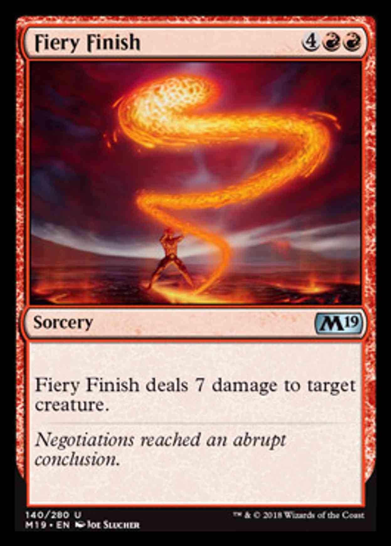 Fiery Finish magic card front