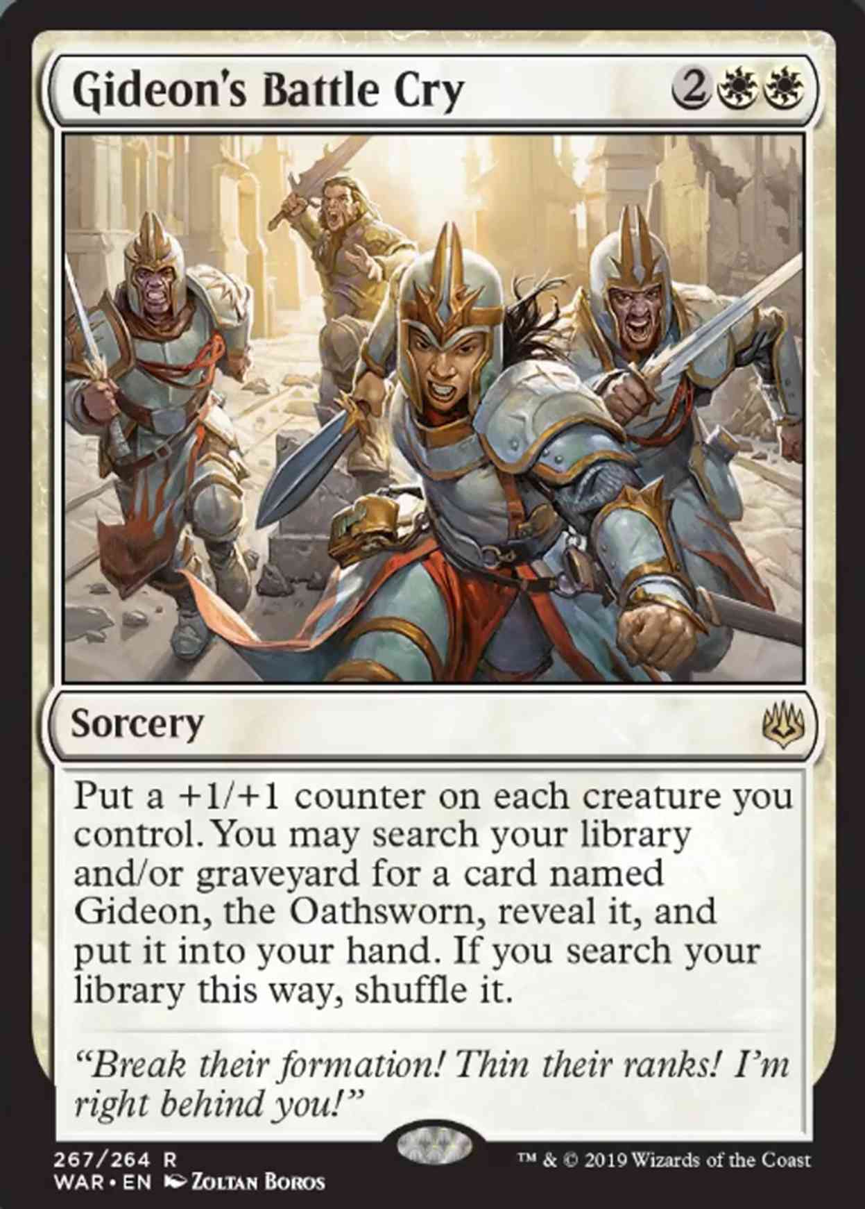 Gideon's Battle Cry magic card front