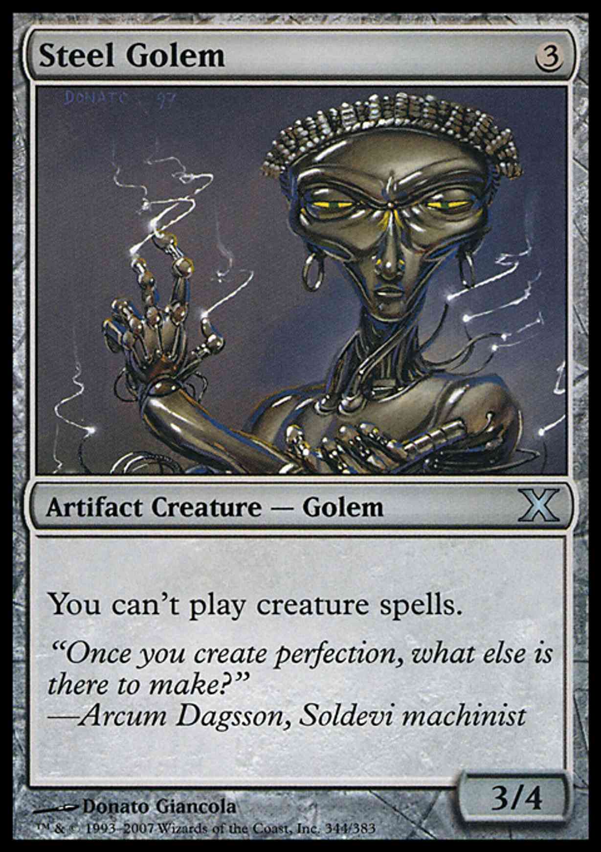 Steel Golem magic card front