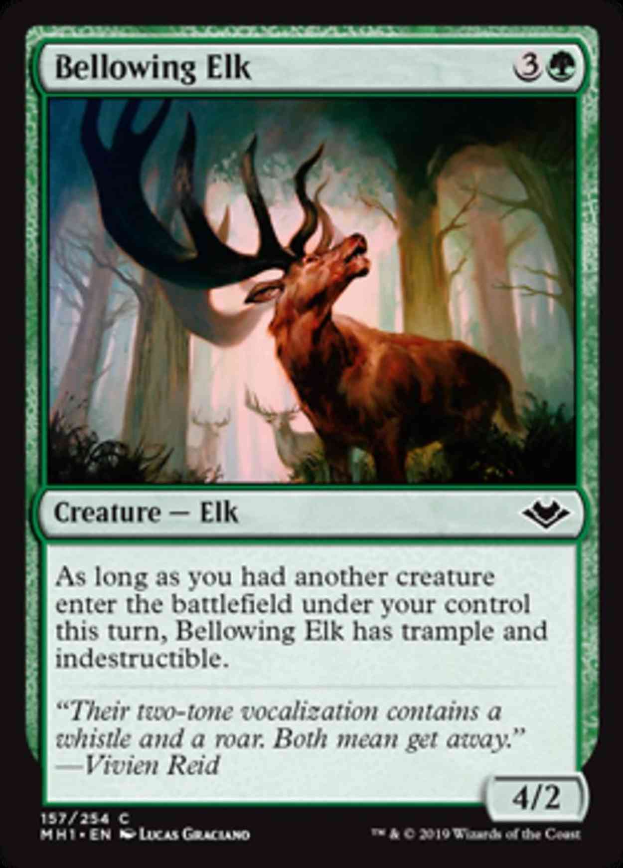 Bellowing Elk magic card front