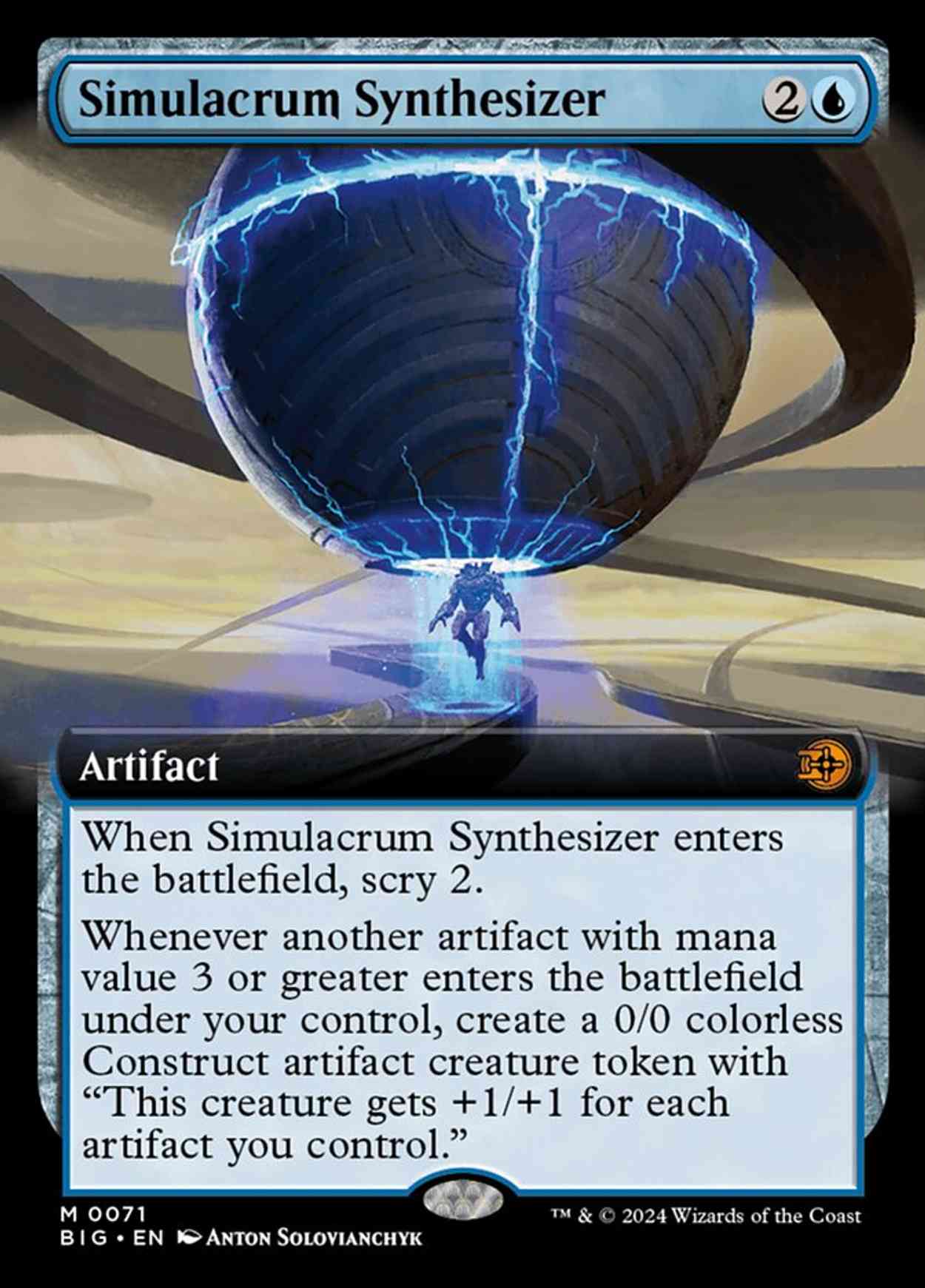 Simulacrum Synthesizer (Extended Art) magic card front