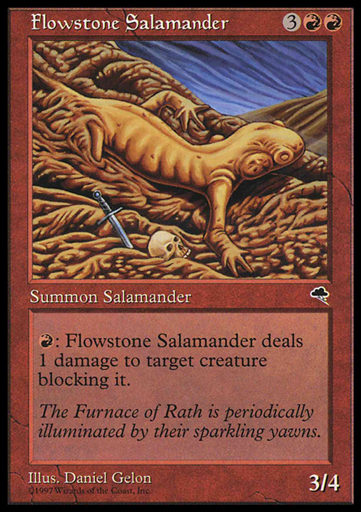 Flowstone Salamander magic card front