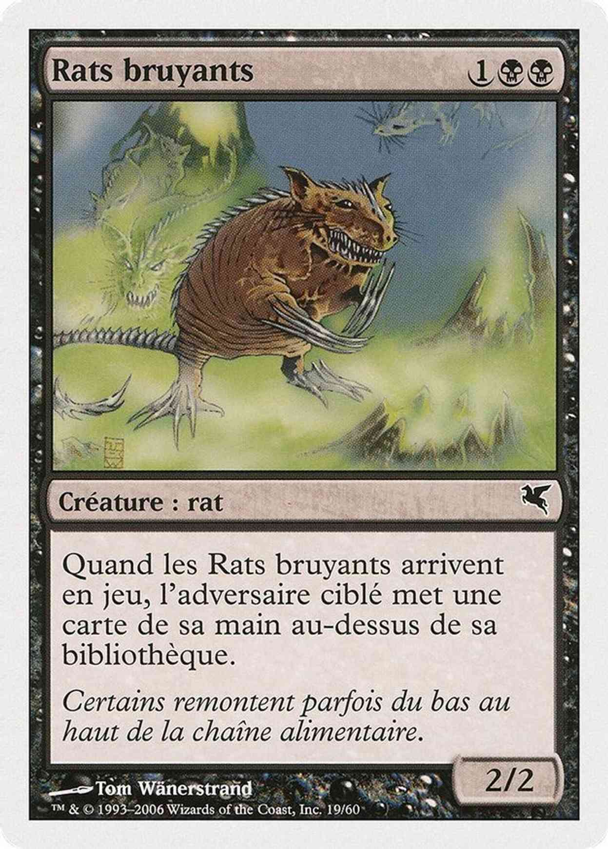 Chittering Rats (French) - "Rats bruyants" (A19) magic card front