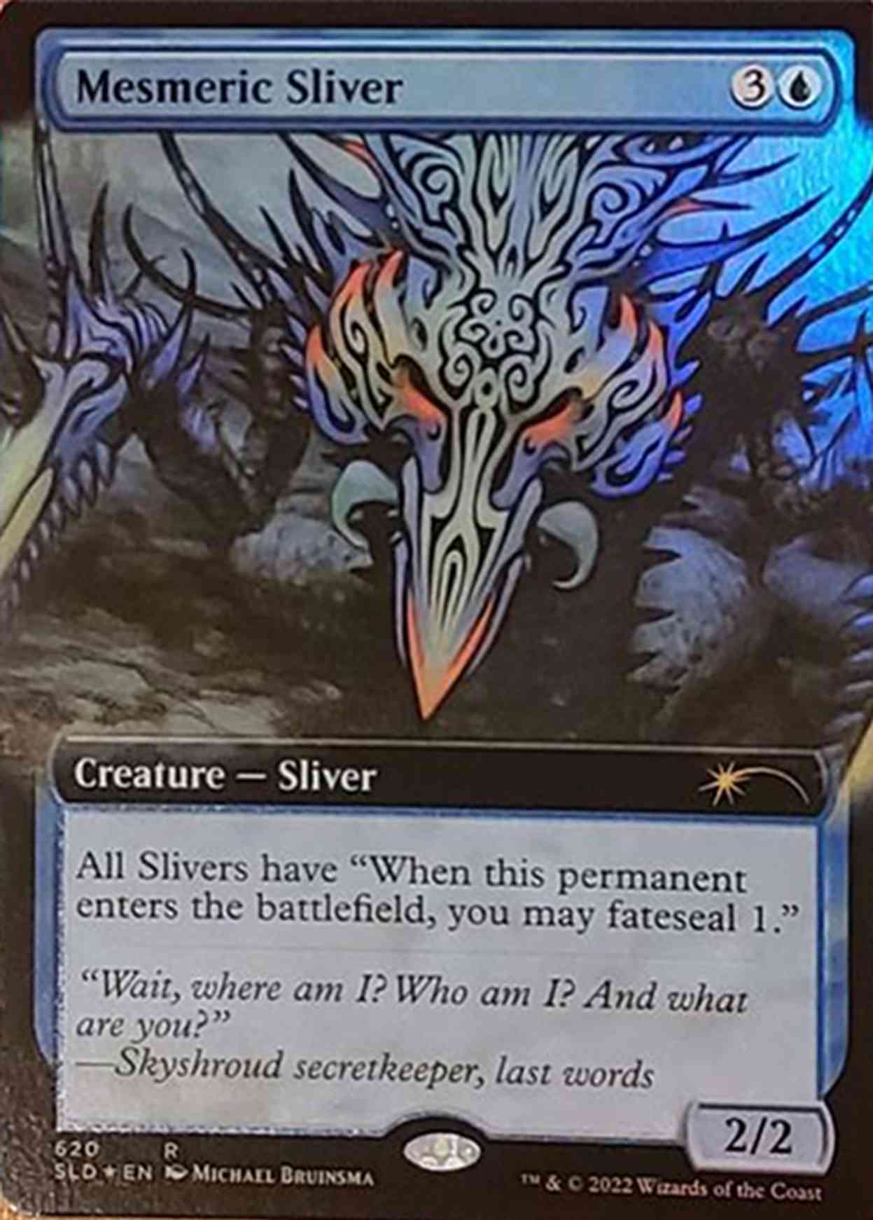 Mesmeric Sliver (Extended Art) magic card front