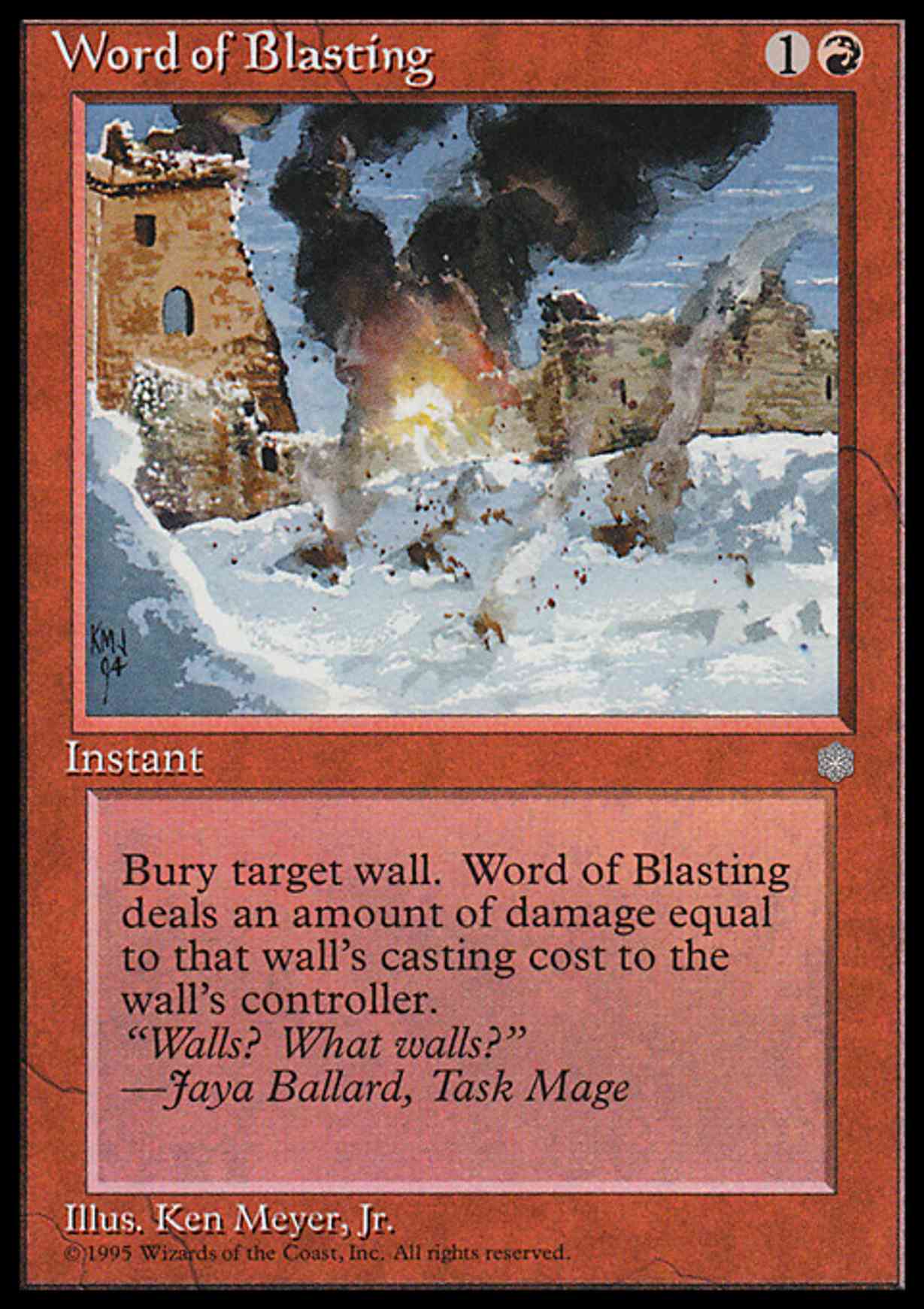 Word of Blasting magic card front