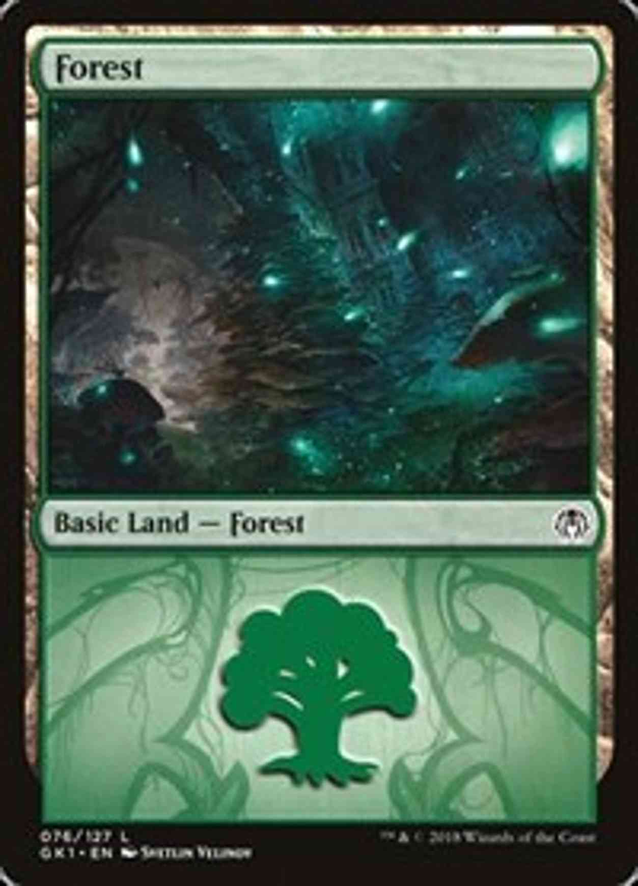 Forest (76) magic card front