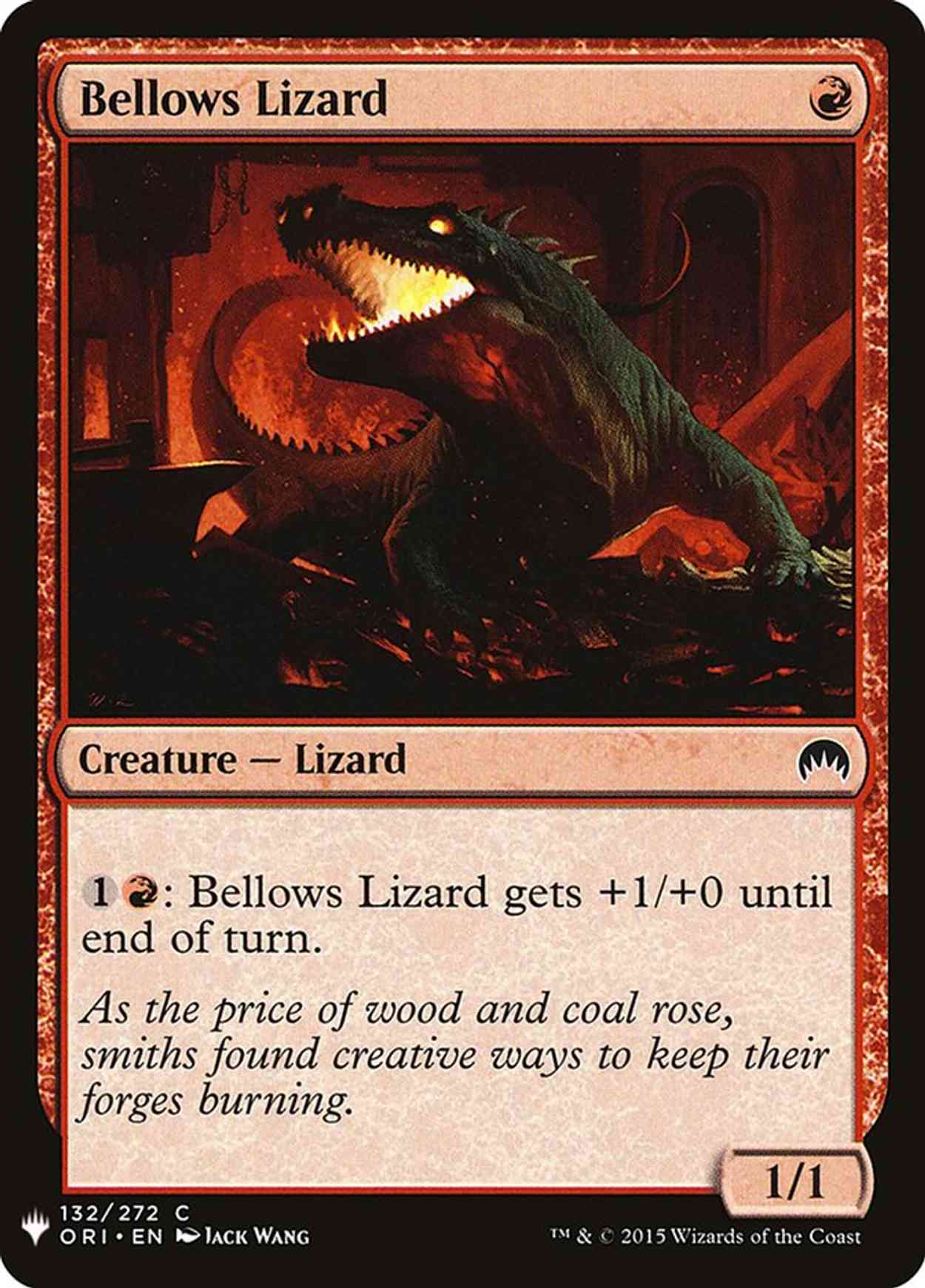 Bellows Lizard magic card front