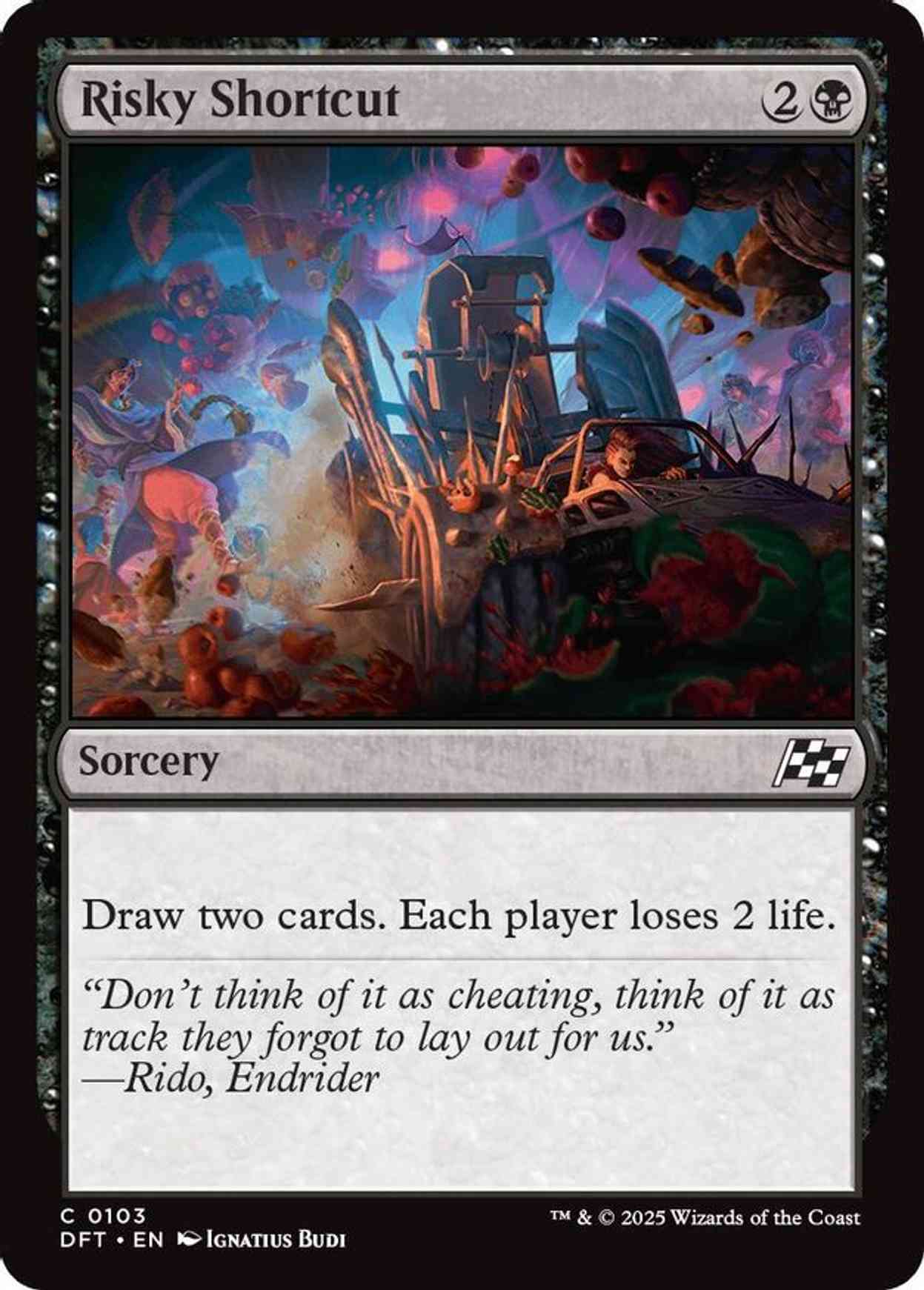 Risky Shortcut magic card front