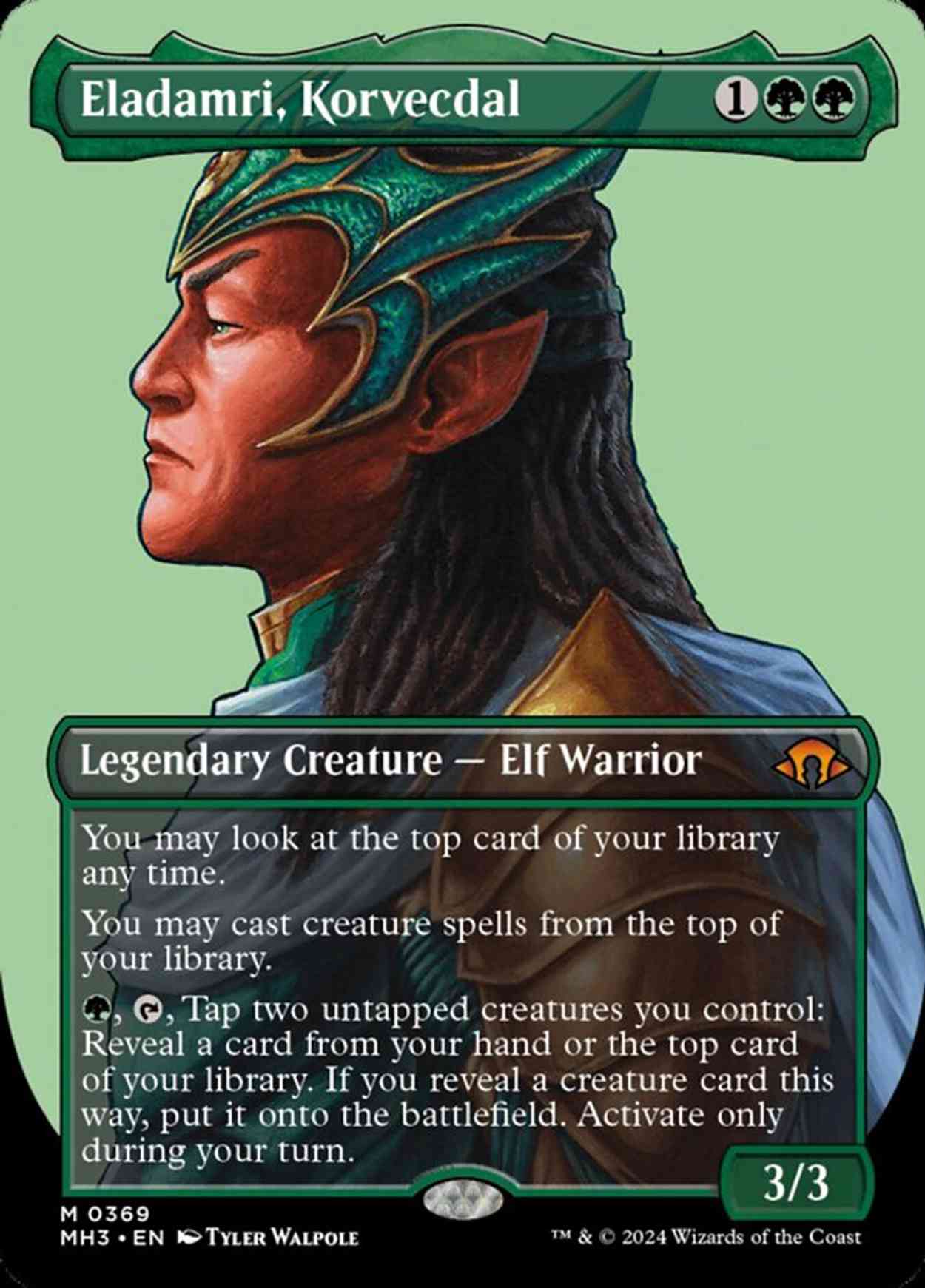 Eladamri, Korvecdal (Borderless) magic card front