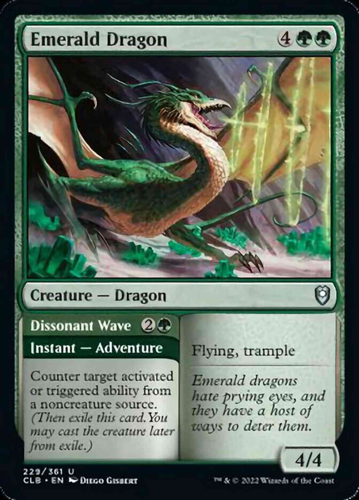 Emerald Dragon magic card front