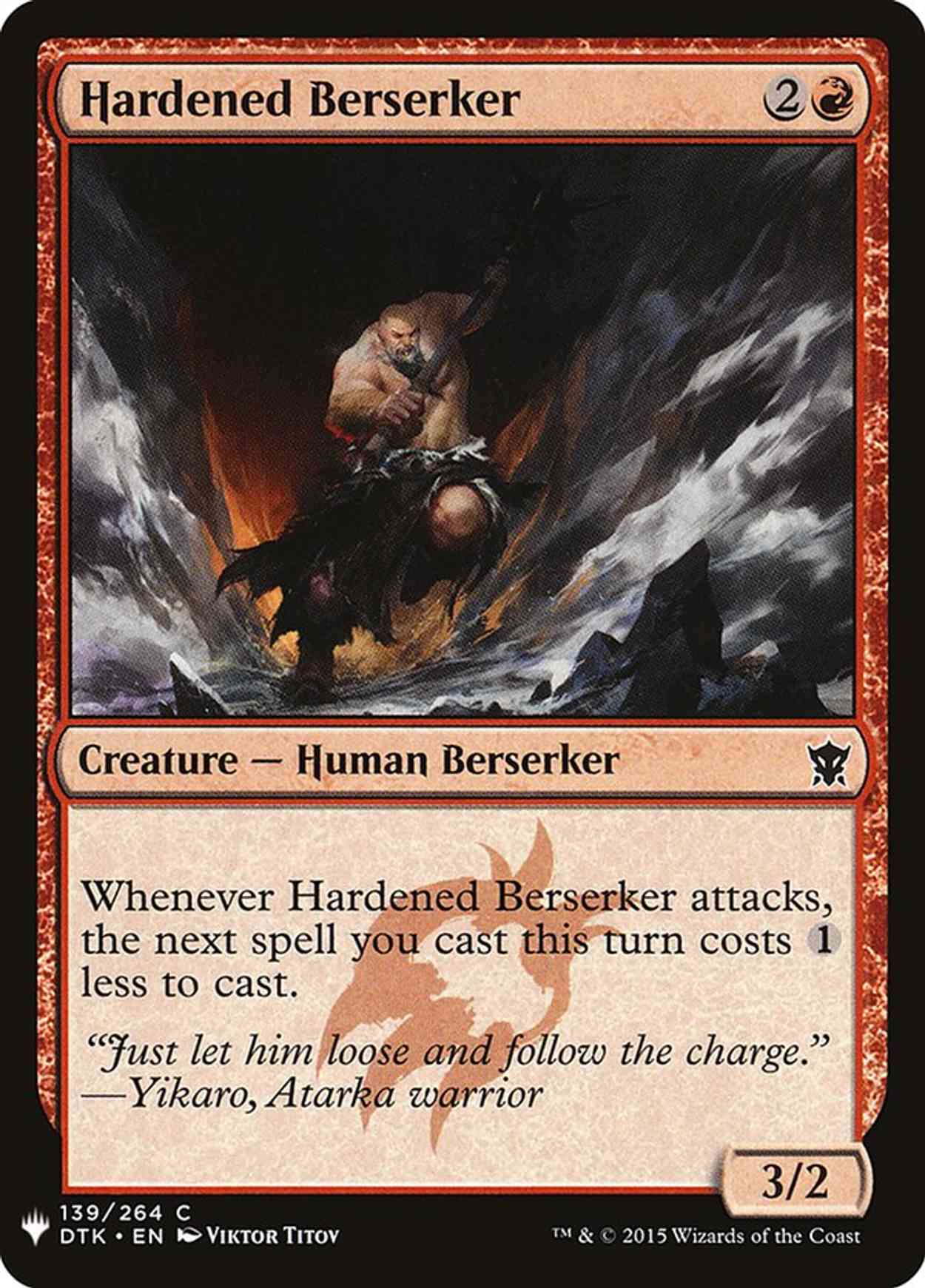 Hardened Berserker magic card front