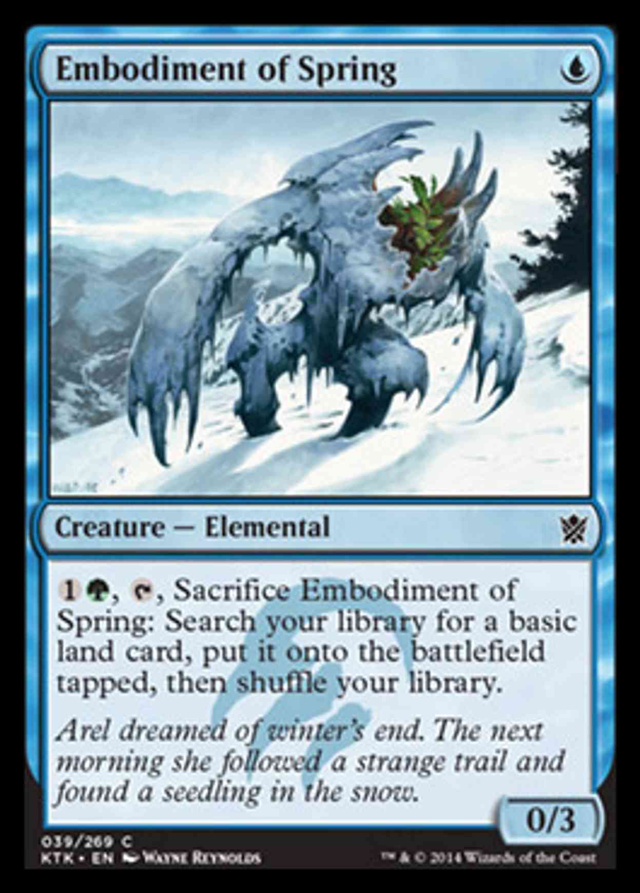 Embodiment of Spring magic card front
