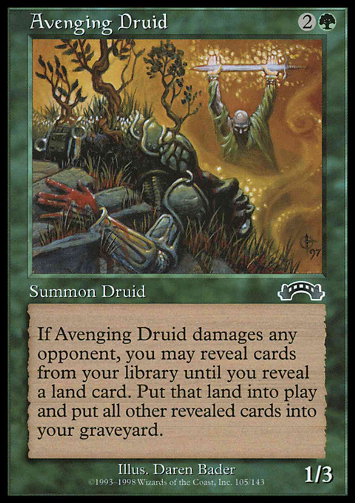Avenging Druid magic card front