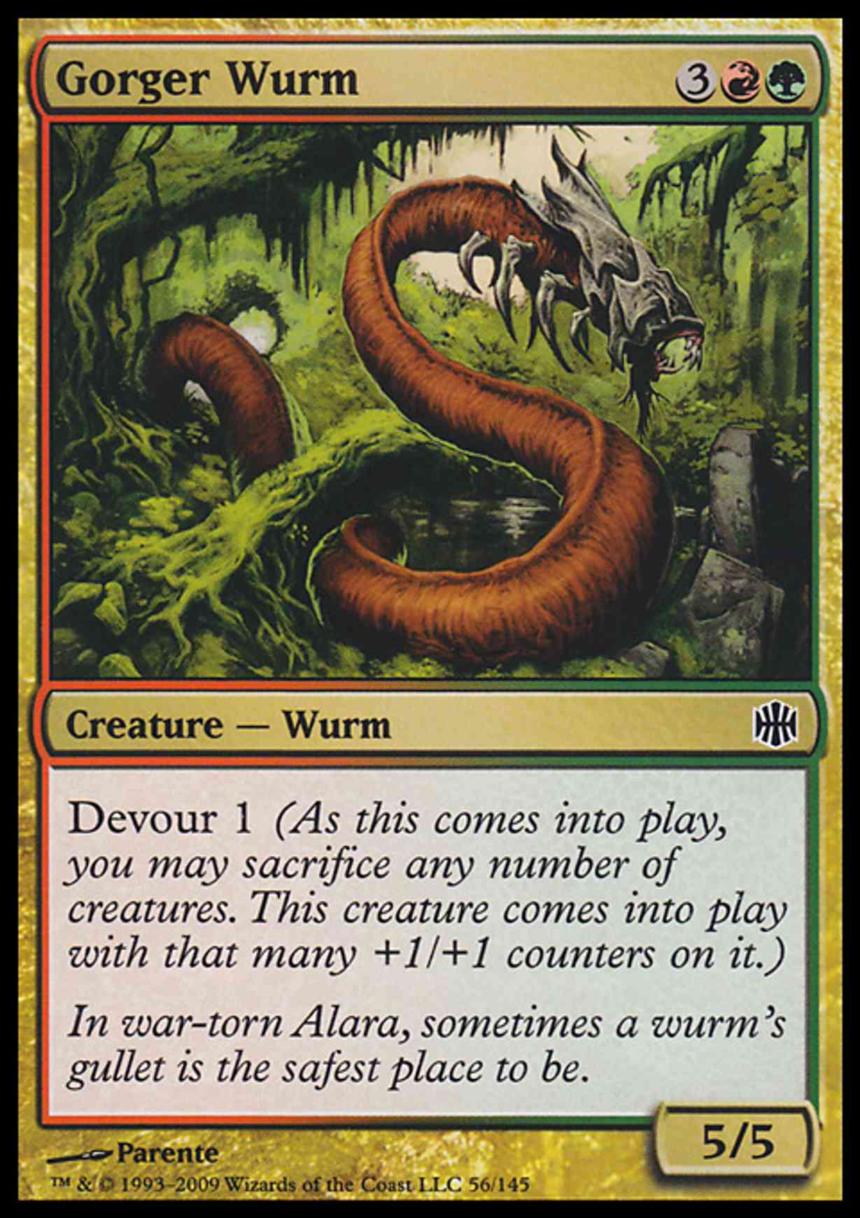Gorger Wurm magic card front