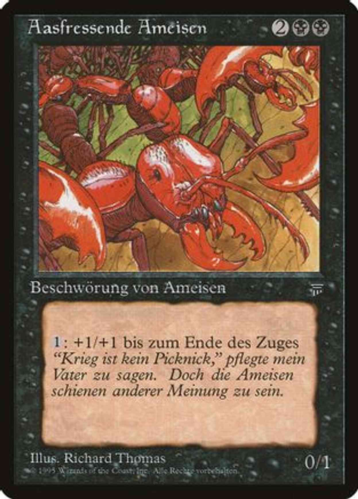 Carrion Ants (German) - "Aasfressende Ameisen" magic card front