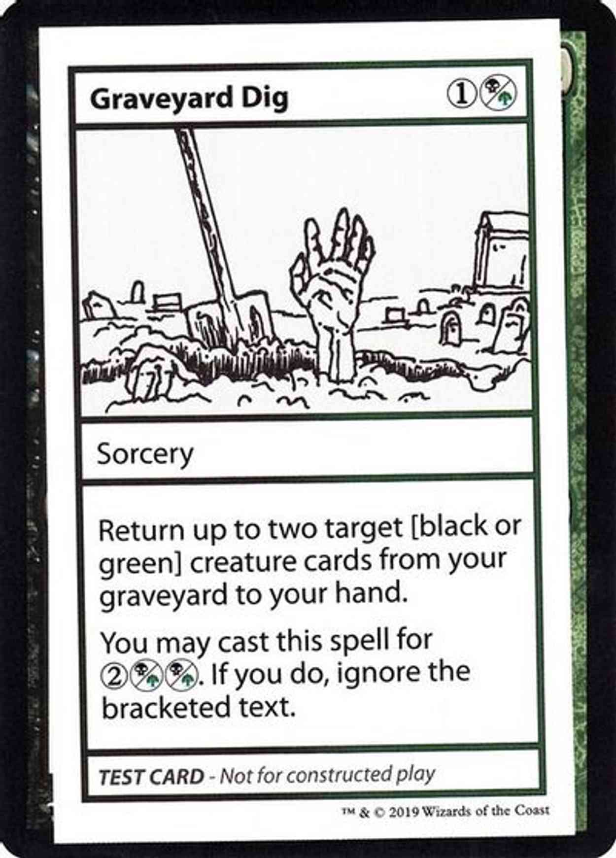 Graveyard Dig (No PW Symbol) magic card front
