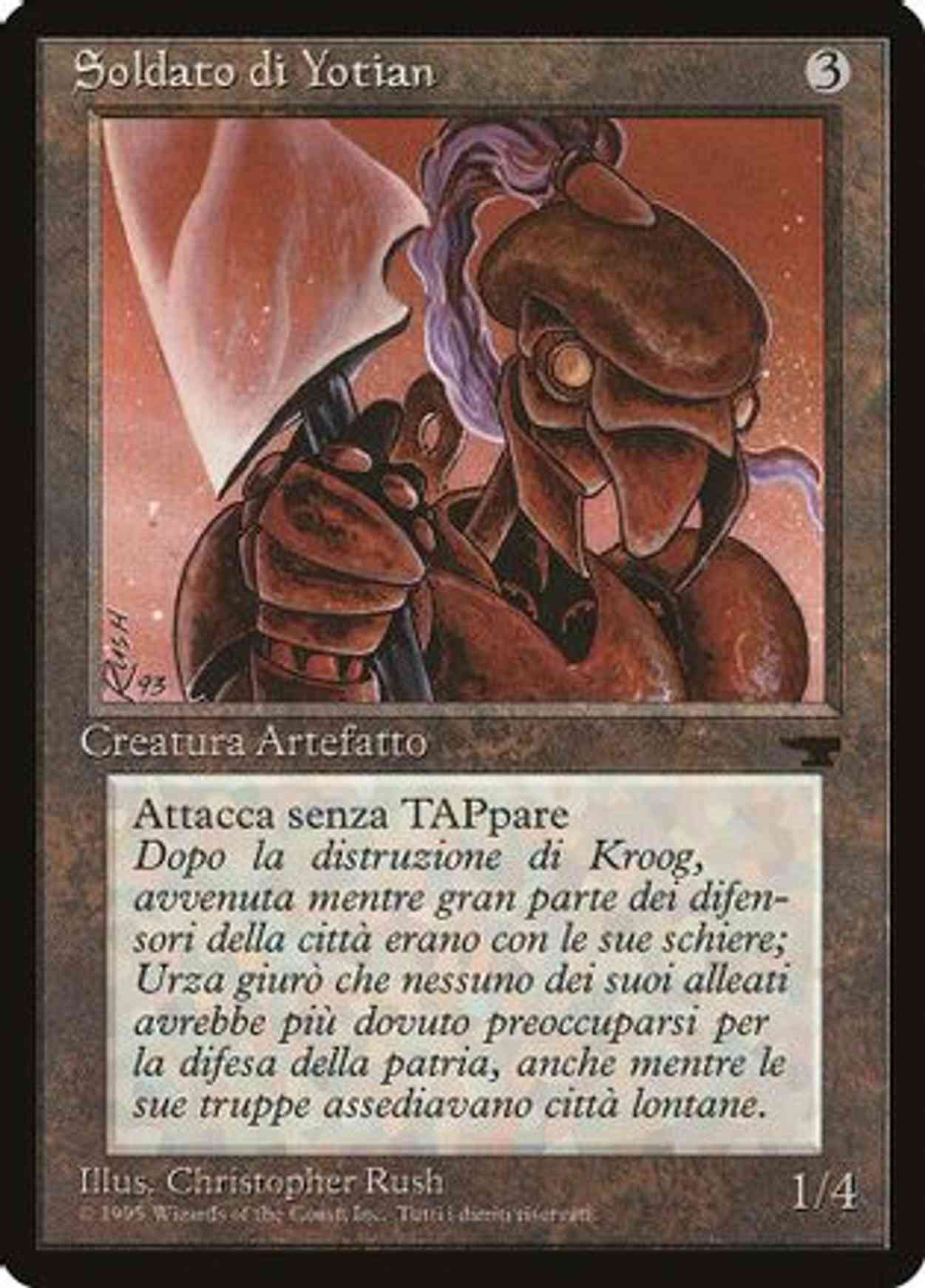 Yotian Soldier (Italian) - "Soldato di Yotian" magic card front