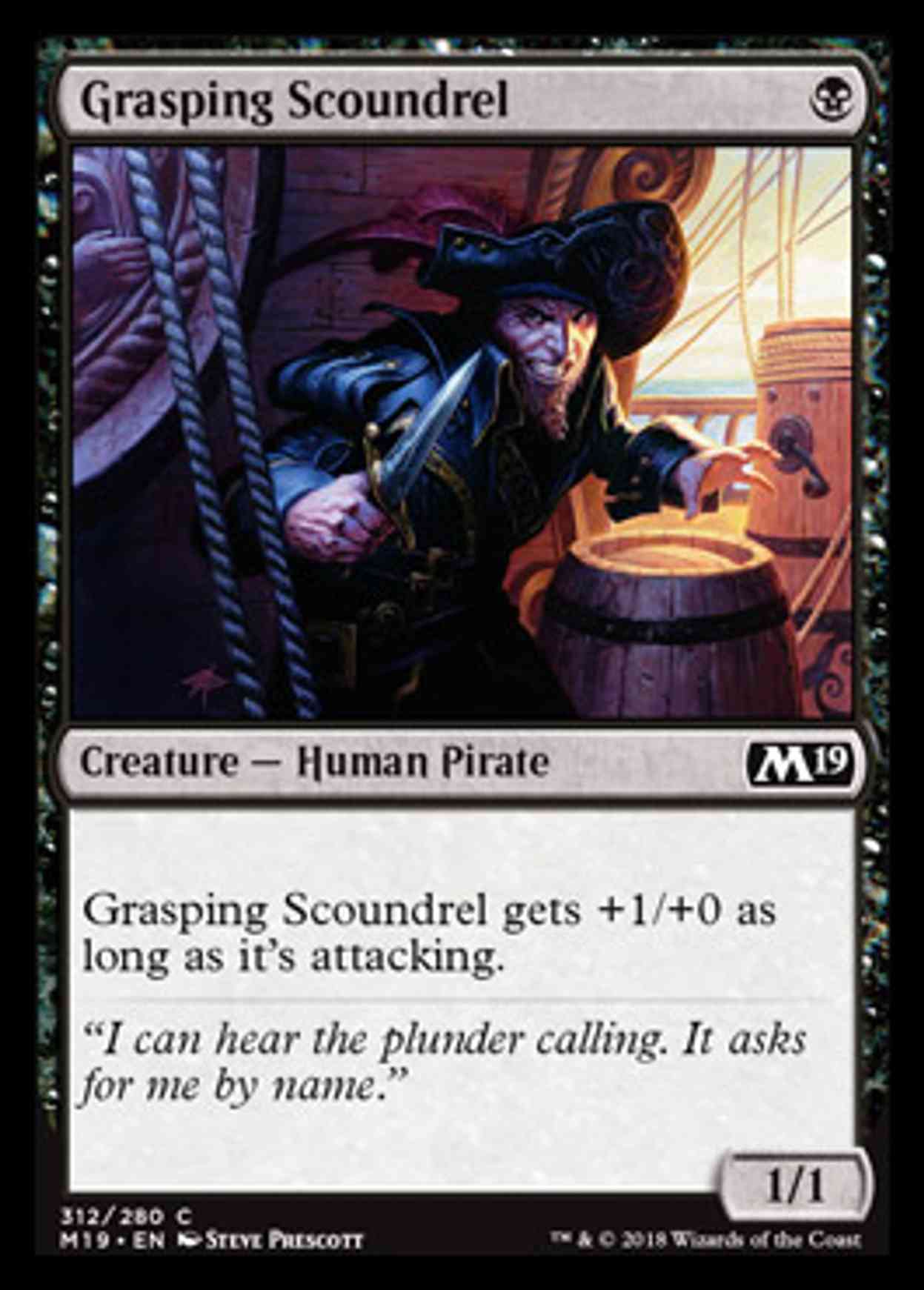 Grasping Scoundrel magic card front