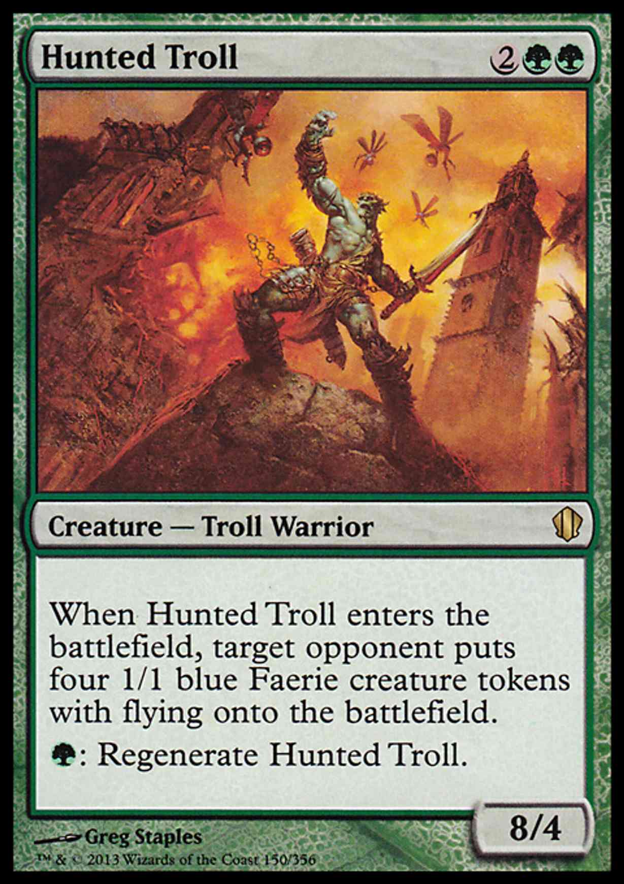 Hunted Troll magic card front