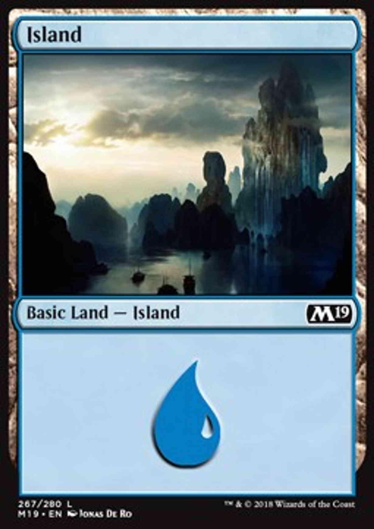 Island (267) magic card front