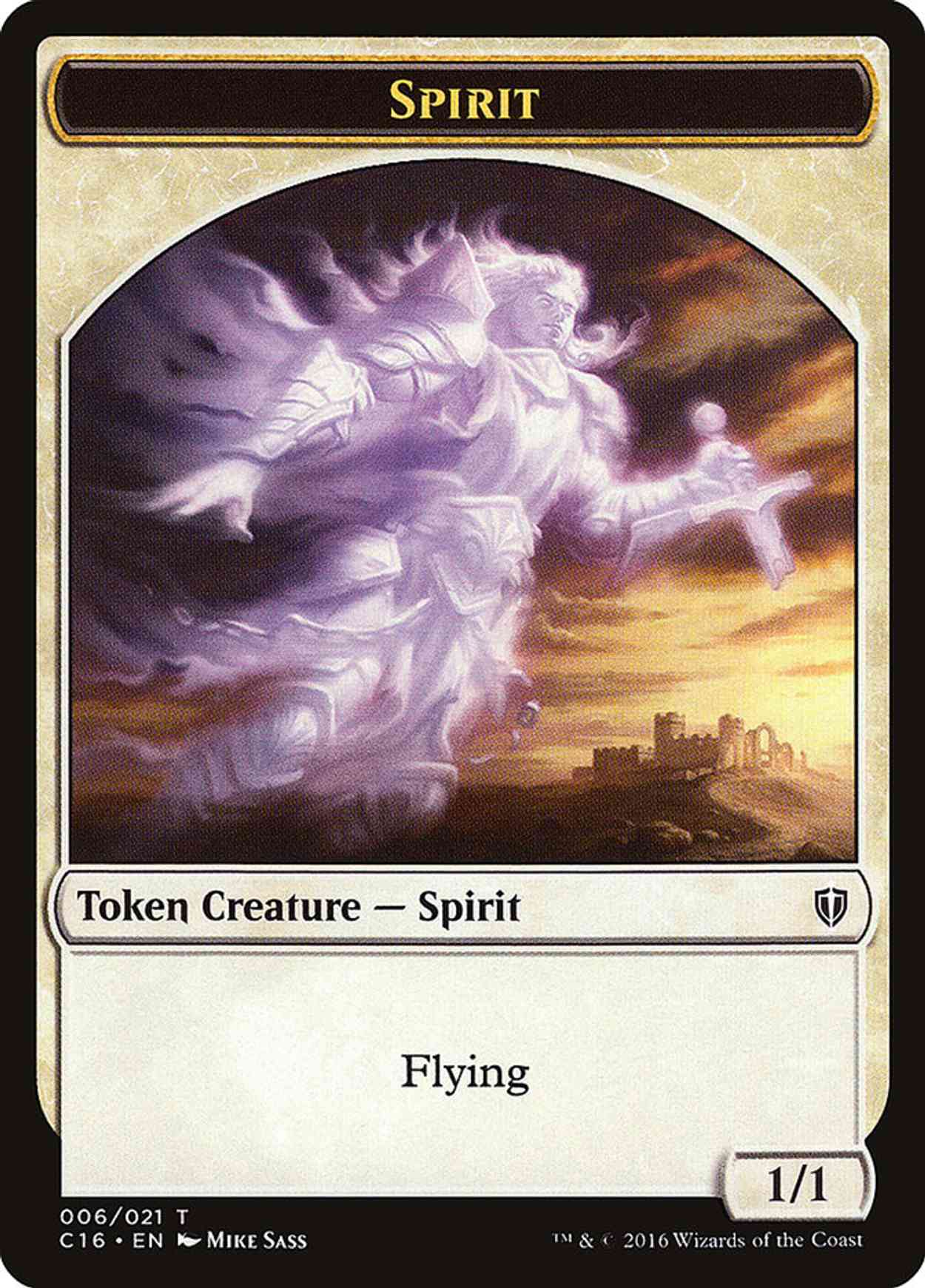 Spirit (White) // Bird (White) Double-sided Token magic card front