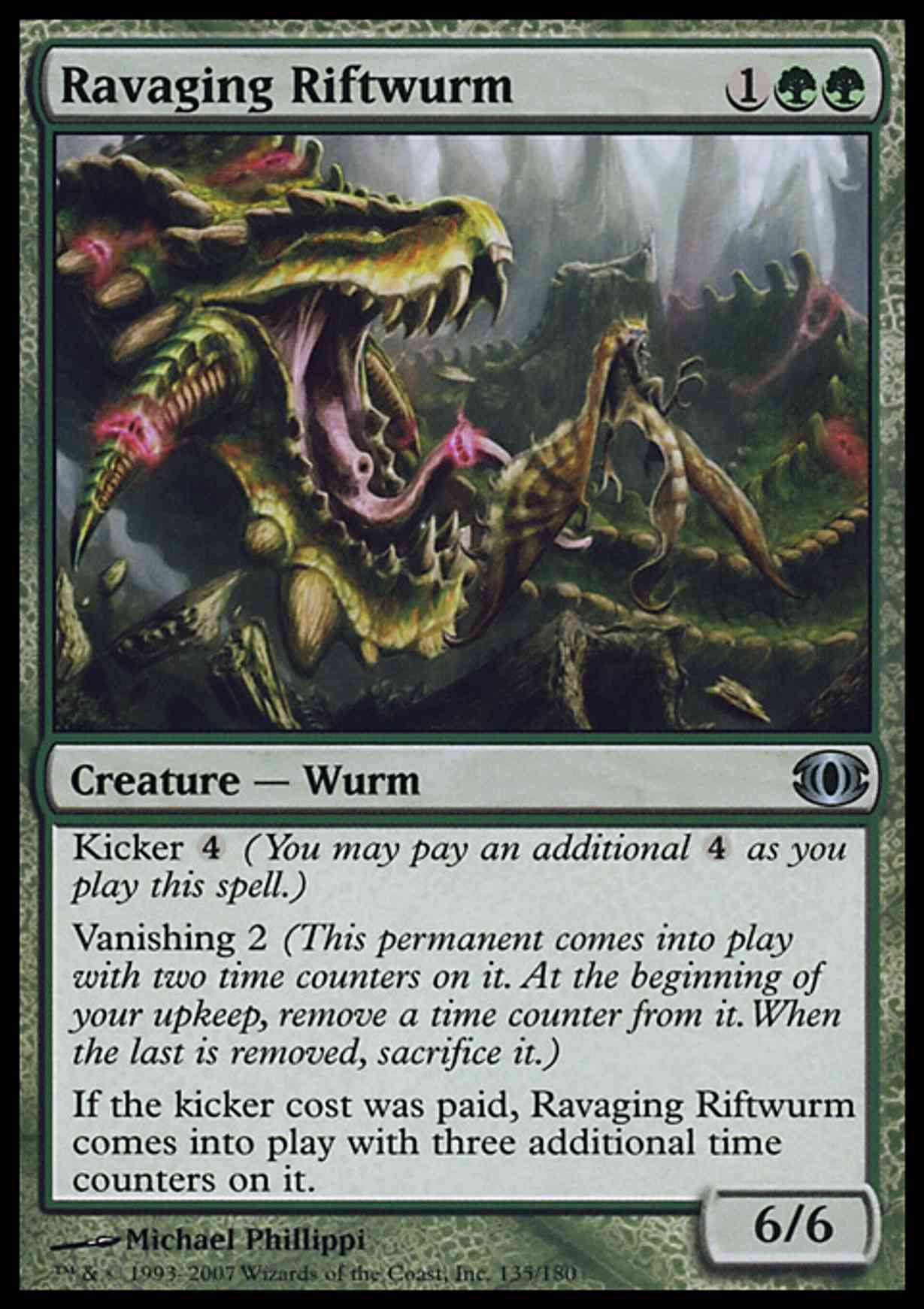 Ravaging Riftwurm magic card front