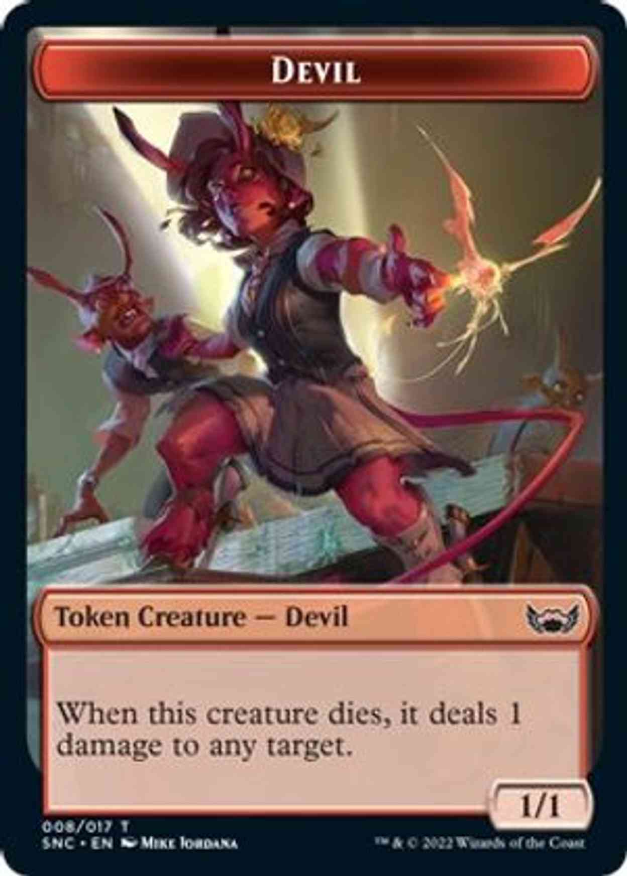 Devil Token magic card front