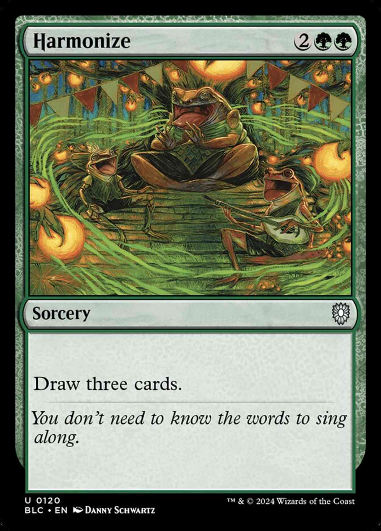 Harmonize magic card front