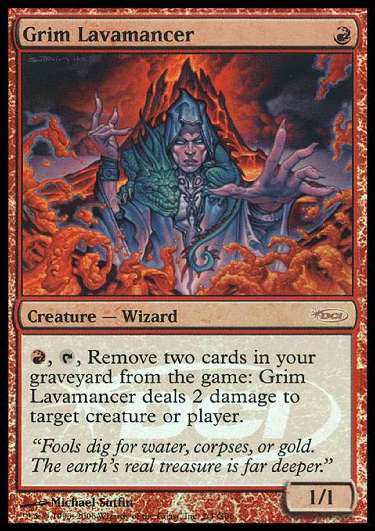 Grim Lavamancer magic card front