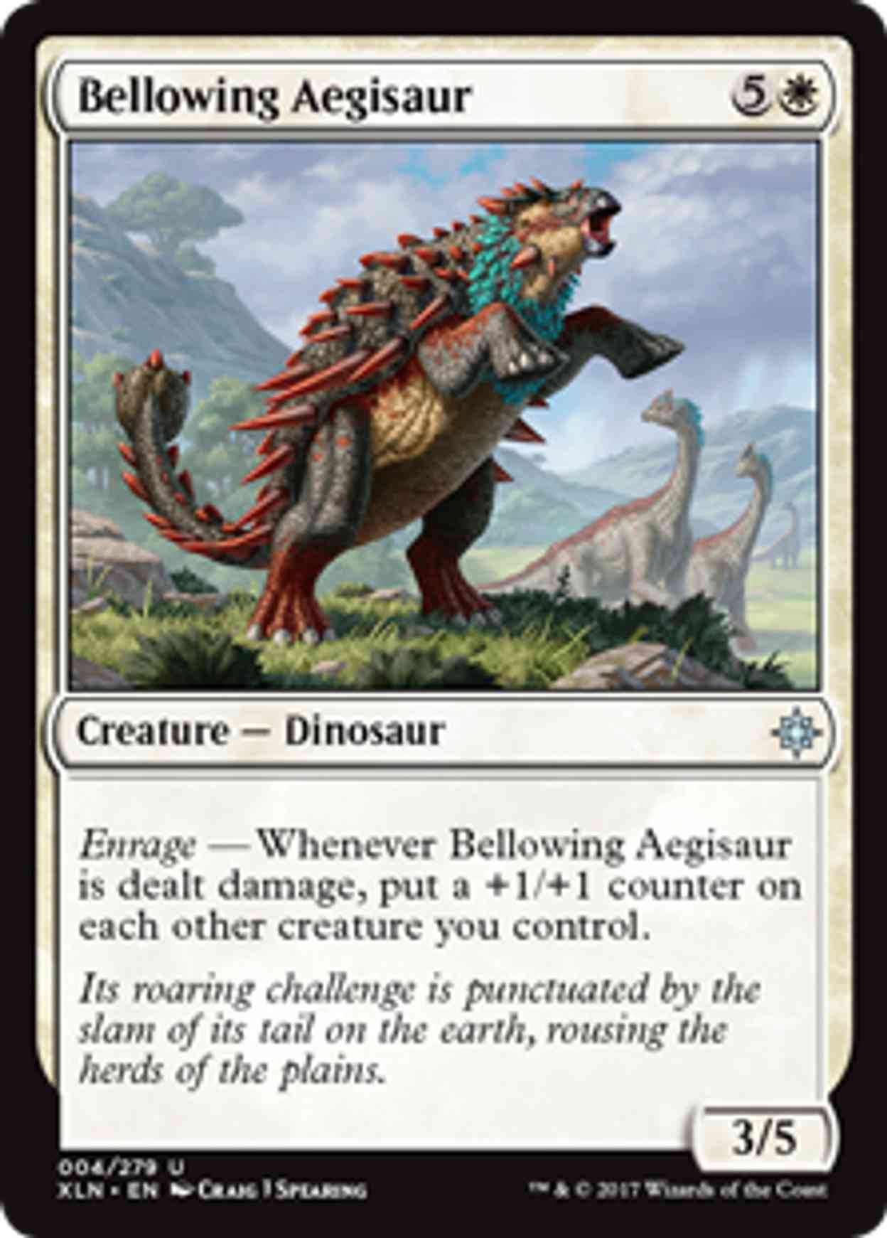 Bellowing Aegisaur magic card front