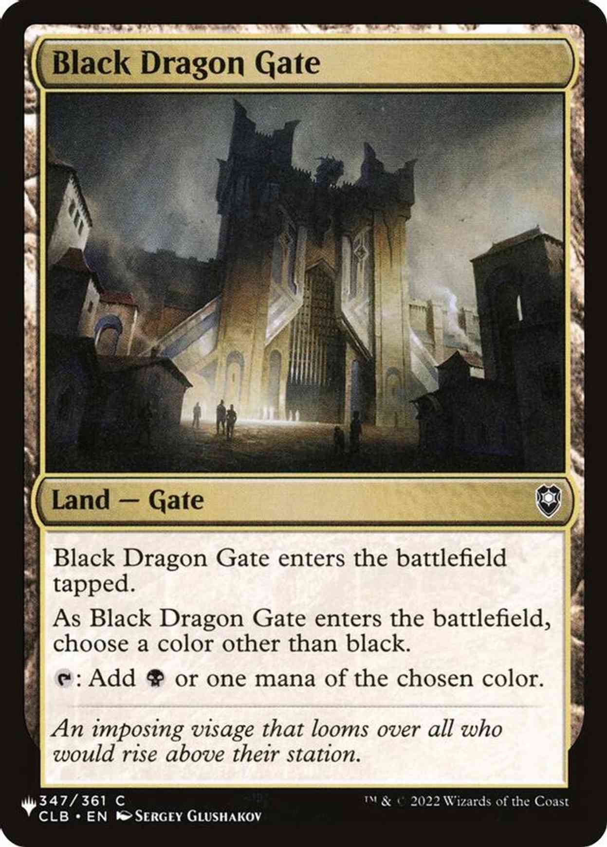 Black Dragon Gate magic card front