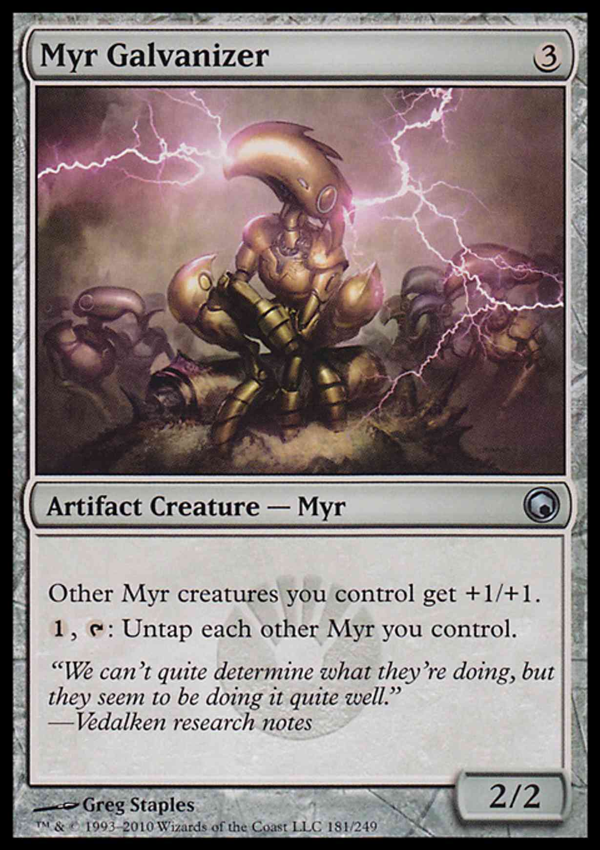 Myr Galvanizer magic card front