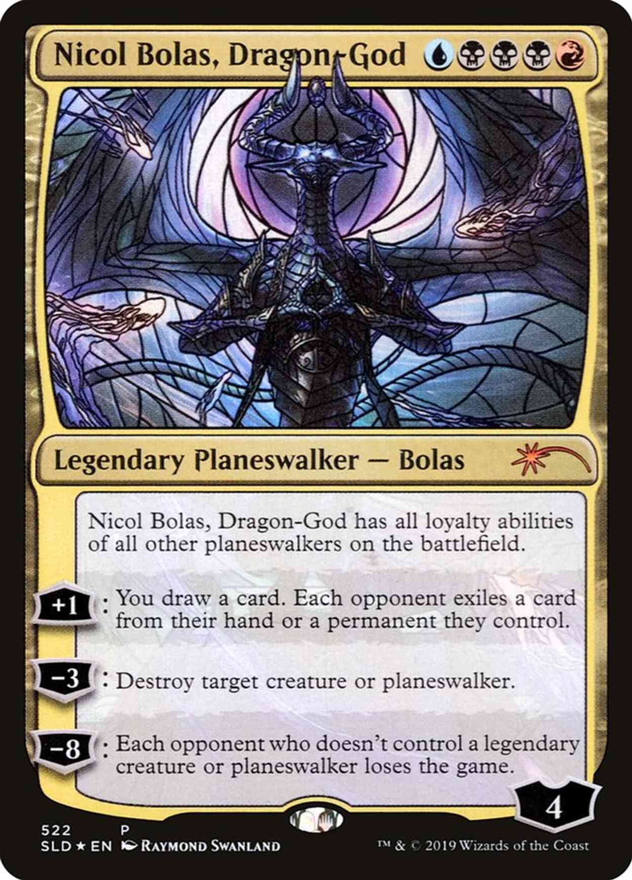 Nicol Bolas, Dragon-God (Stained Glass) magic card front